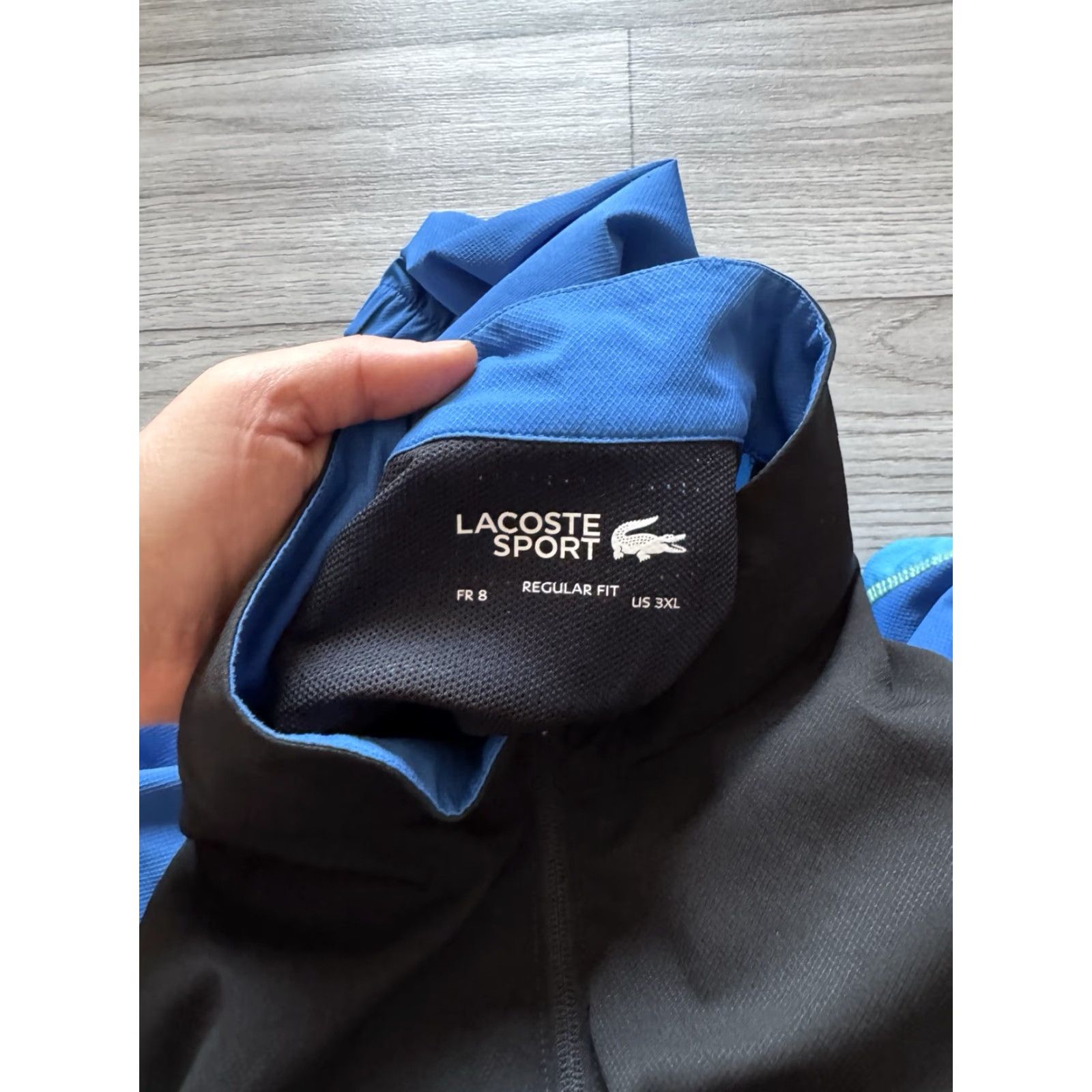 Lacoste Lacoste Sport High-Neck Tracksuit Zip Jacket Blue Black 3XL Men Shirt? Size US 39 - 4 Thumbnail