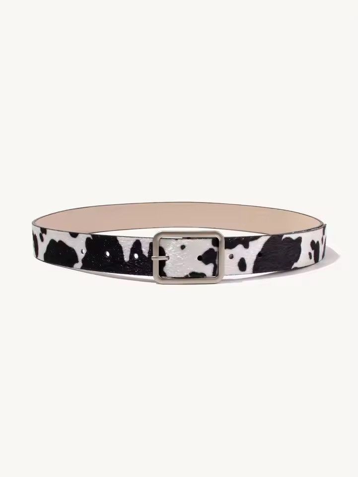 Japanese Brand 2000s style leopard cow cheetah print belt Size 32 - 2 Thumbnail