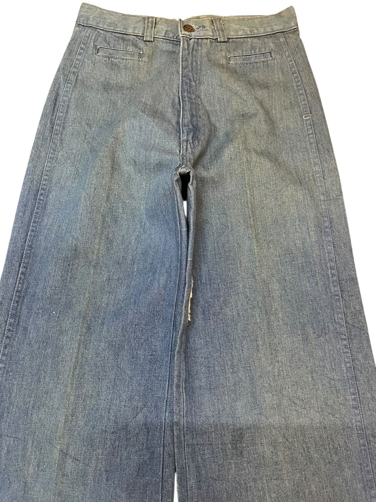 4GSELLER Vintage UFO Massive Flare Bell Bottom Denim Size US 27 - 2 Thumbnail