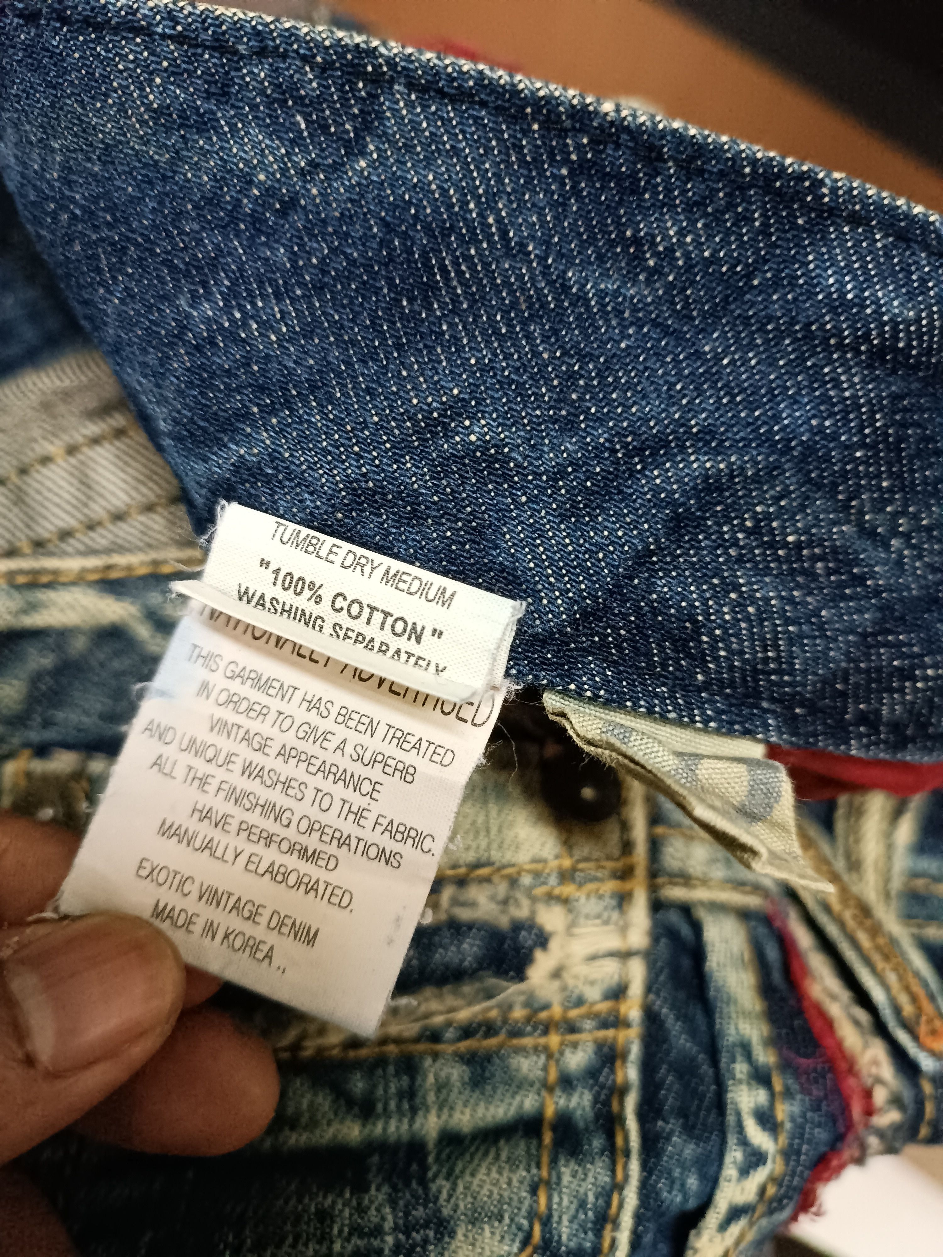 Japanese Brand Lolita Jeans Rusty Wash Whiskers Faded Denim E017 Size US 34 / EU 50 - 16 Thumbnail