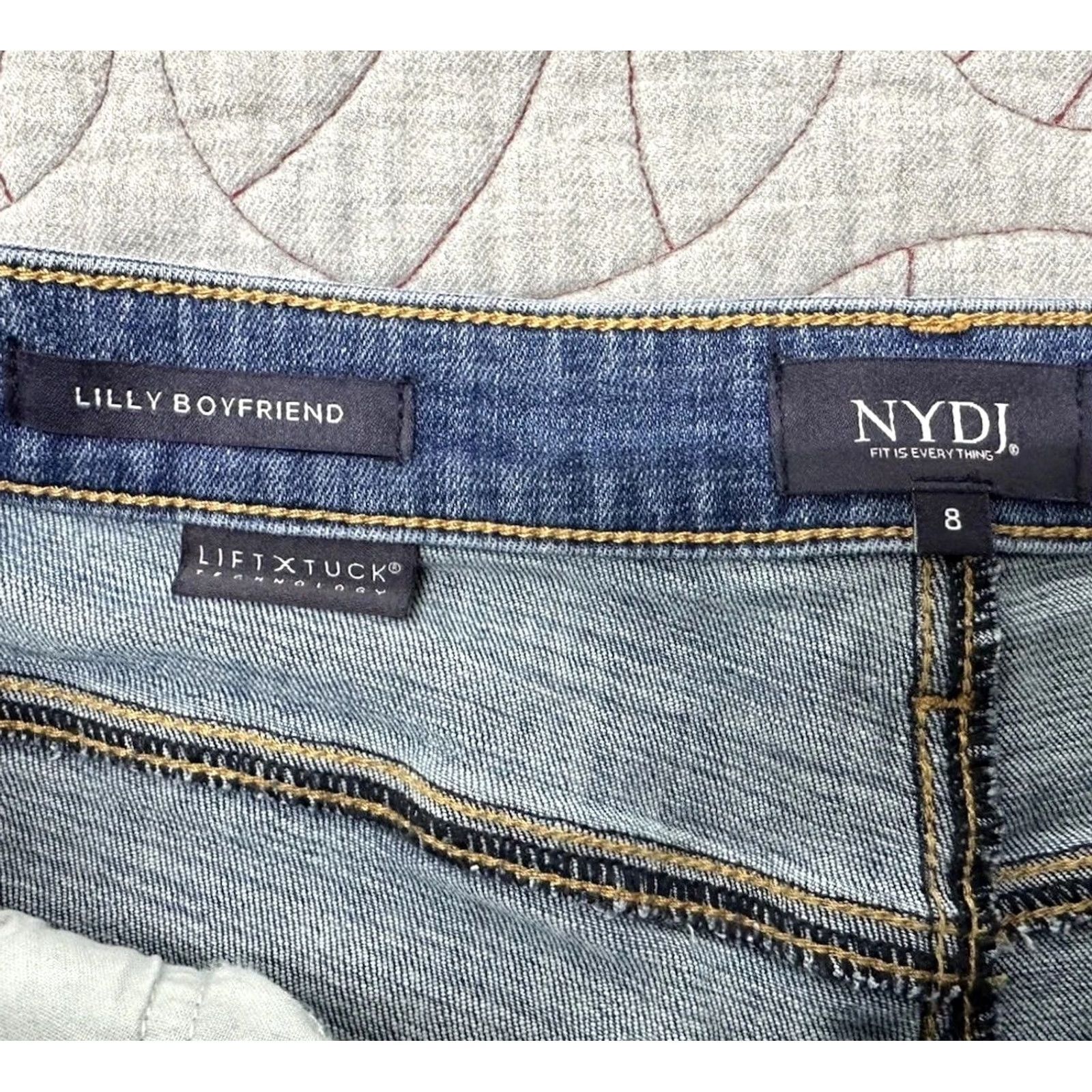 NYDJ NYDJ Boyfriend Denim Shorts With Cuffs Majorca Bay Women’s 8 Blue Eight Ladies 8 Size 30" / US 8 / IT 44 - 5 Thumbnail