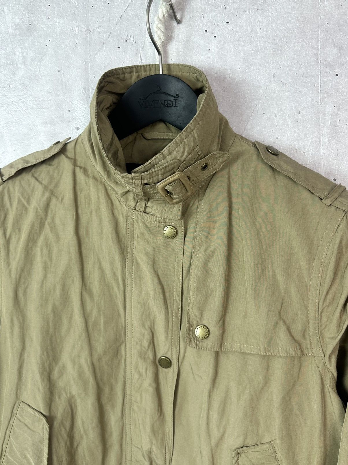 Barbour Barbour 1939 Steel Flyer Beige Women’s Bomber Zip Jacket Size XL / US 12-14 / IT 48-50 - 10 Thumbnail