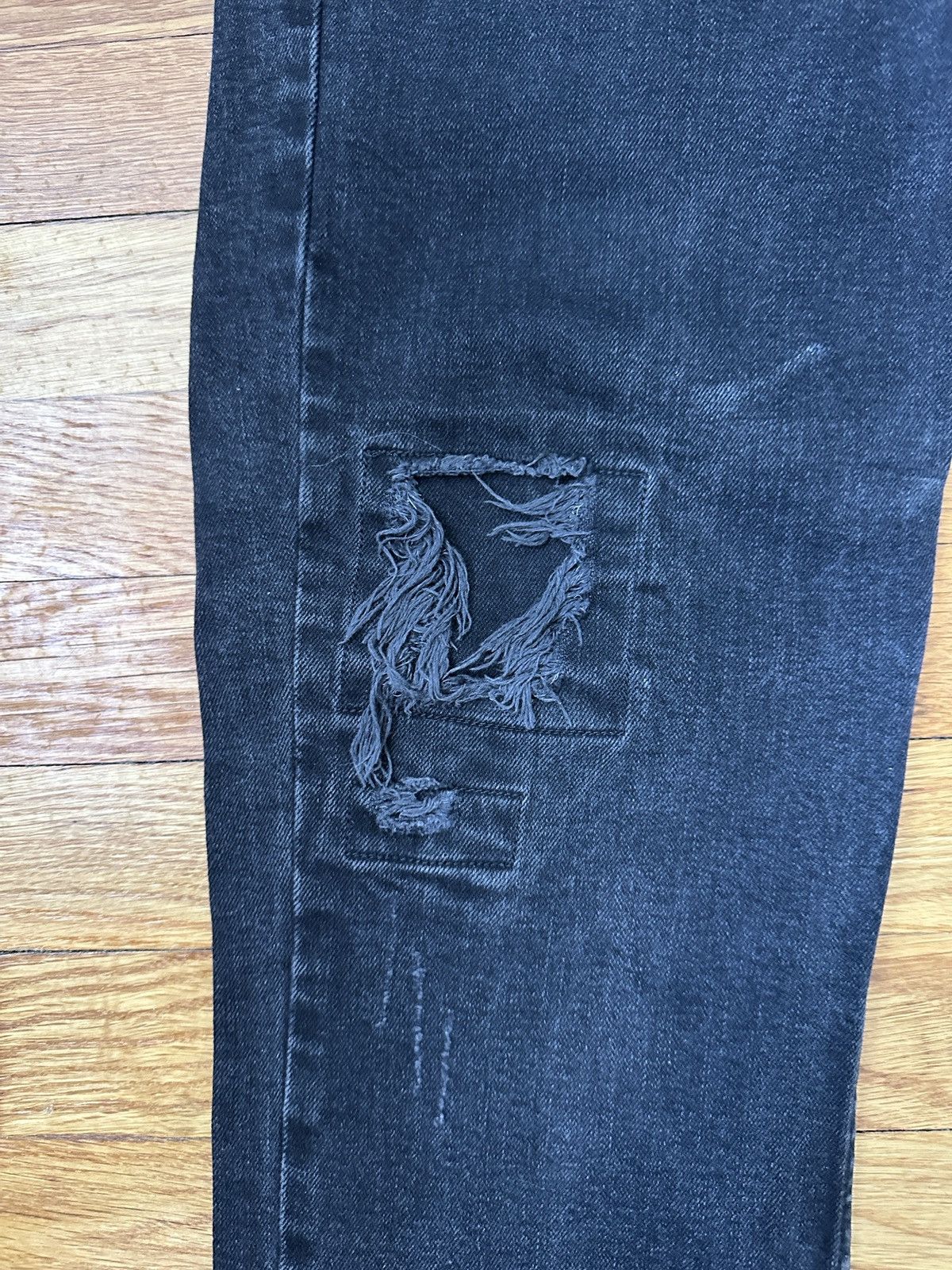 Ksubi Ksubi Ripped Denim Tapered Black 36 Size US 36 / EU 52 - 2 Thumbnail