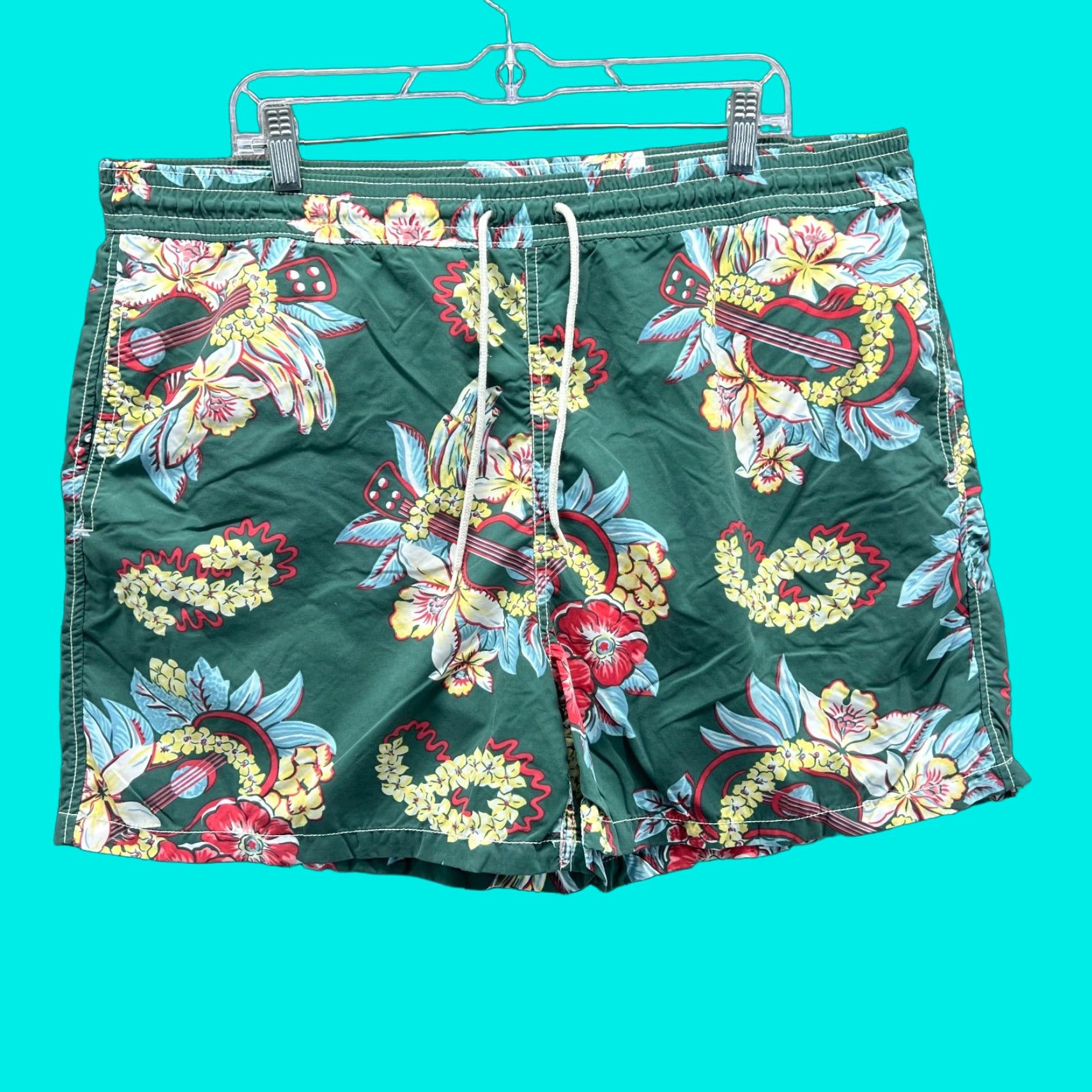 Polo Ralph Lauren VINTAGE Polo Ralph Lauren Swim Shorts Men XL Green Floral Drawstring Beach 80s 90s Womens Mens Ladies? Size US XL / EU 56 / 4 - 1 Thumbnail