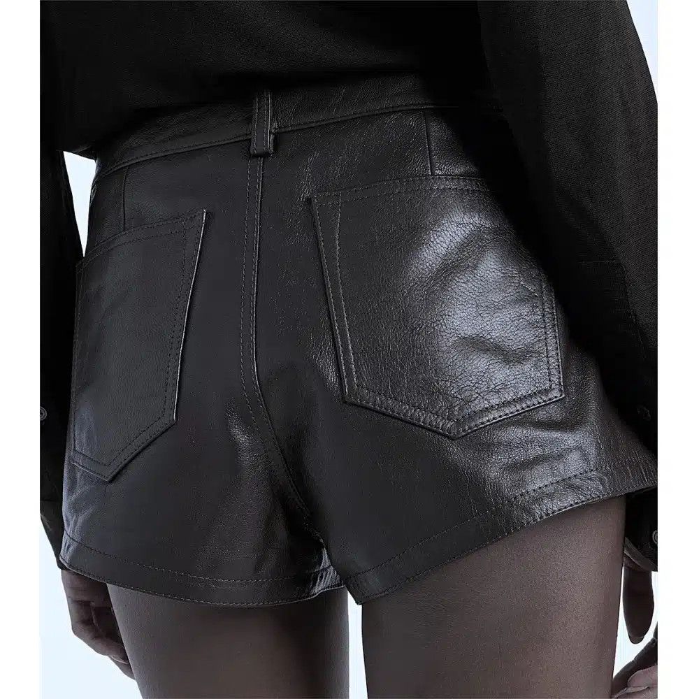 Tom Ford o1loc1c0325 SHL030 Leather Short in Black Size 27" / US 4 / IT 40 - 3 Thumbnail