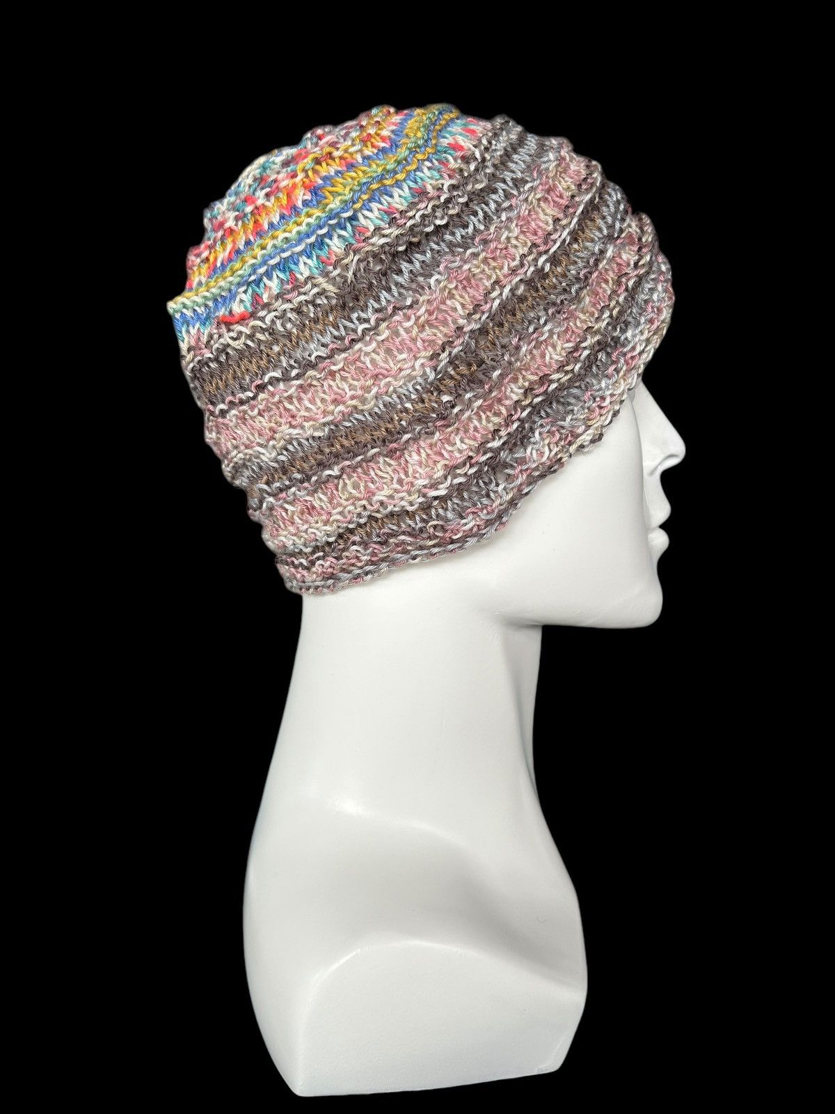 Japanese Brand × Kapital × Vintage Crochet Knitted handmade Hippies style Beanie Hats ☠️🌈 Size ONE SIZE - 3 Thumbnail