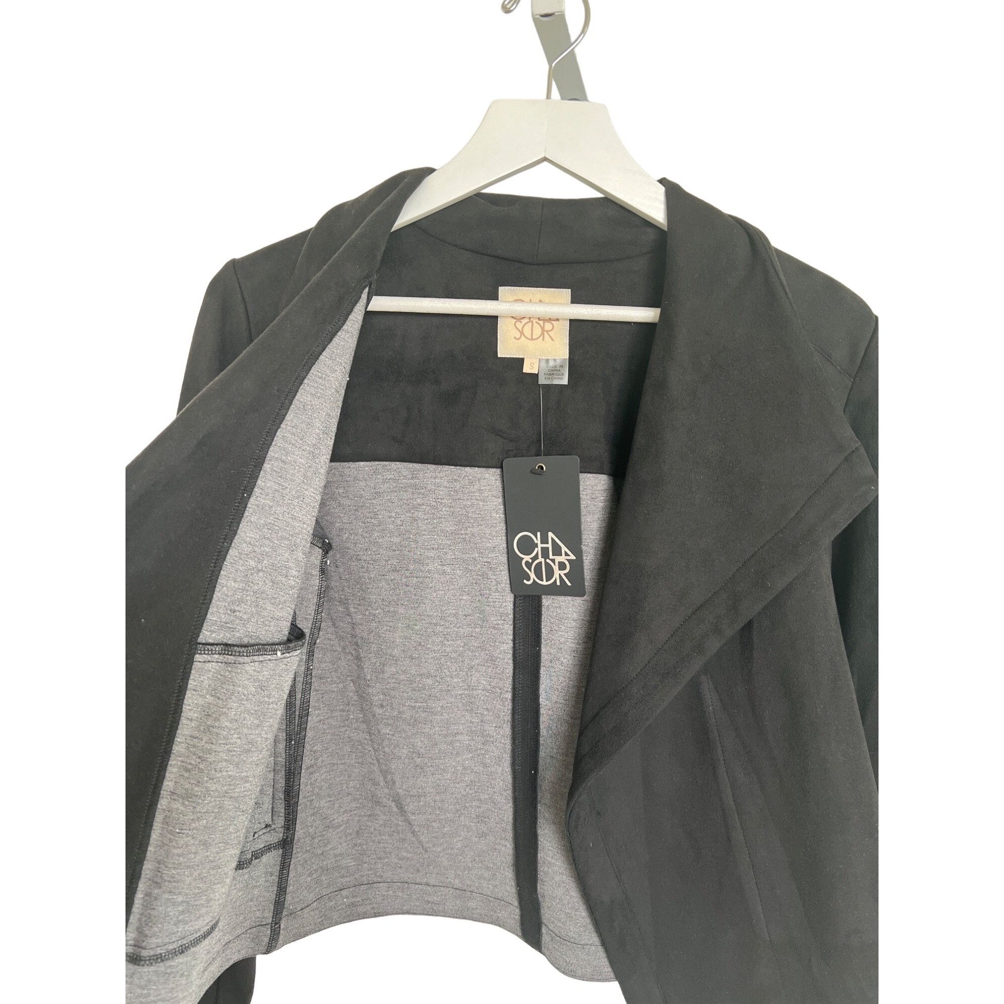 Chaser Brand Chaser Black Drape Front Jacket Size S / US 4 / IT 40 - 3 Thumbnail