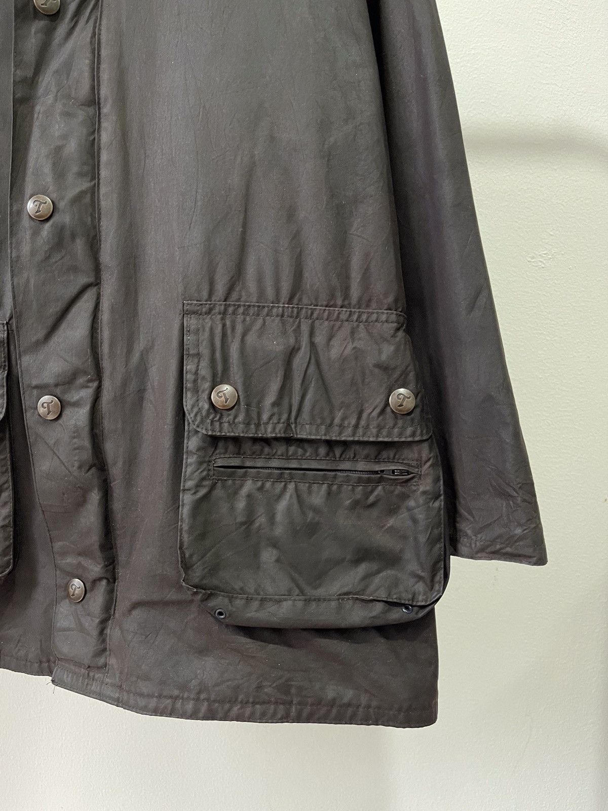 Barbour × Vintage 80s An Original British Thorndale Garment Waxed Jacket Size US M / EU 48-50 / 2 - 7 Thumbnail