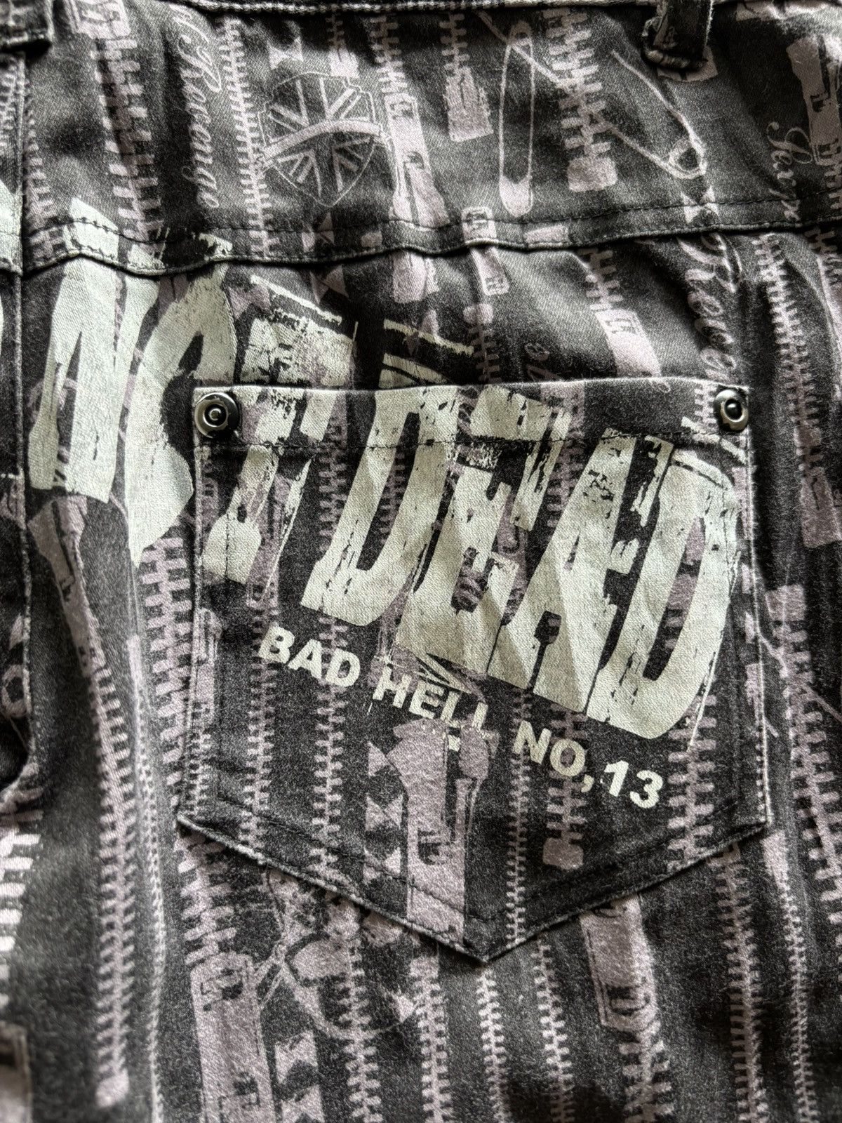 Sex Pot ReVeNGe y2k sex pot revenge punk gothic overprint pant skull anarchy Size US 28 / EU 44 - 17 Thumbnail