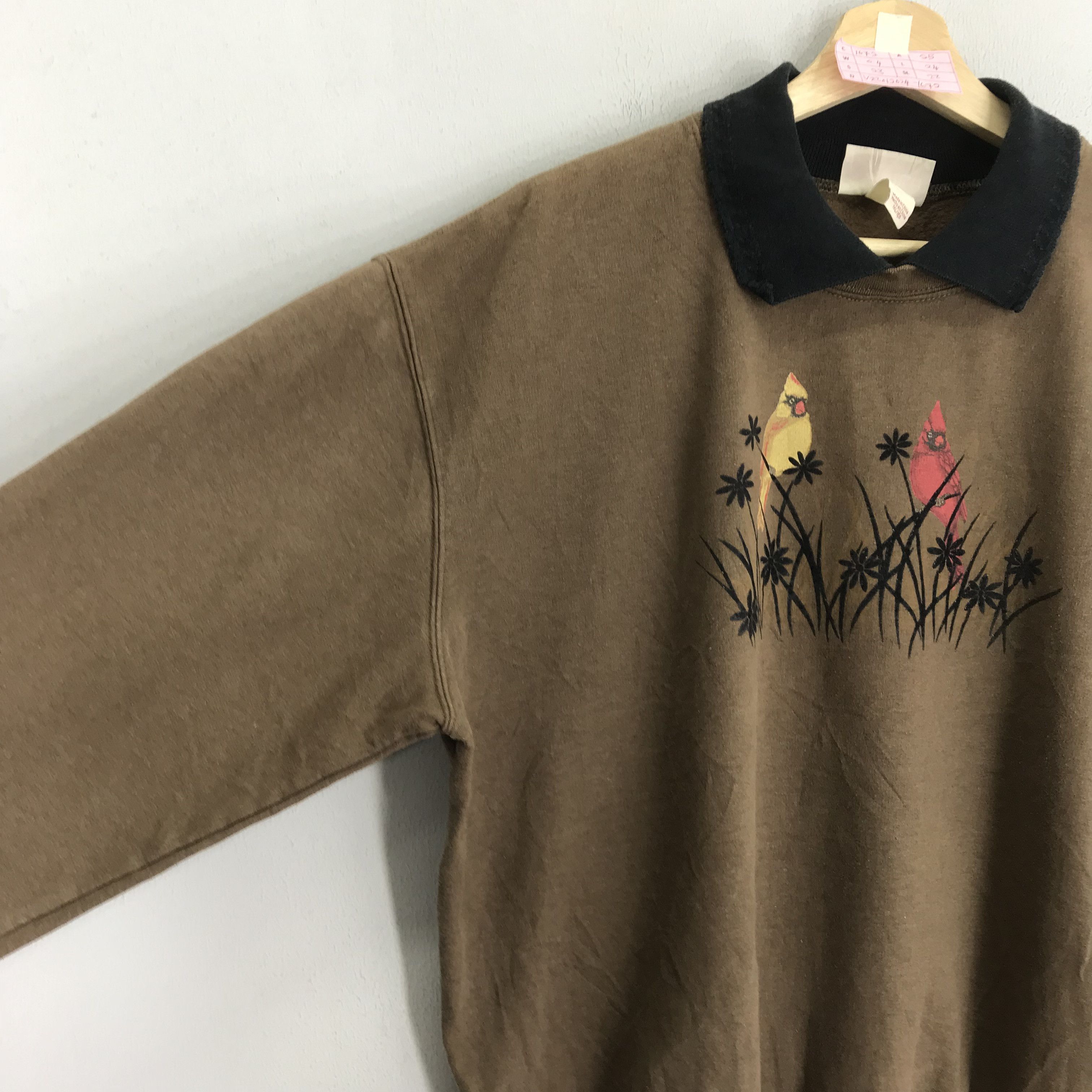 Arts & Science Vintage 90s Morning Sun Graphic Cardinal Bird Habitat Art Size US XL / EU 56 / 4 - 4 Thumbnail
