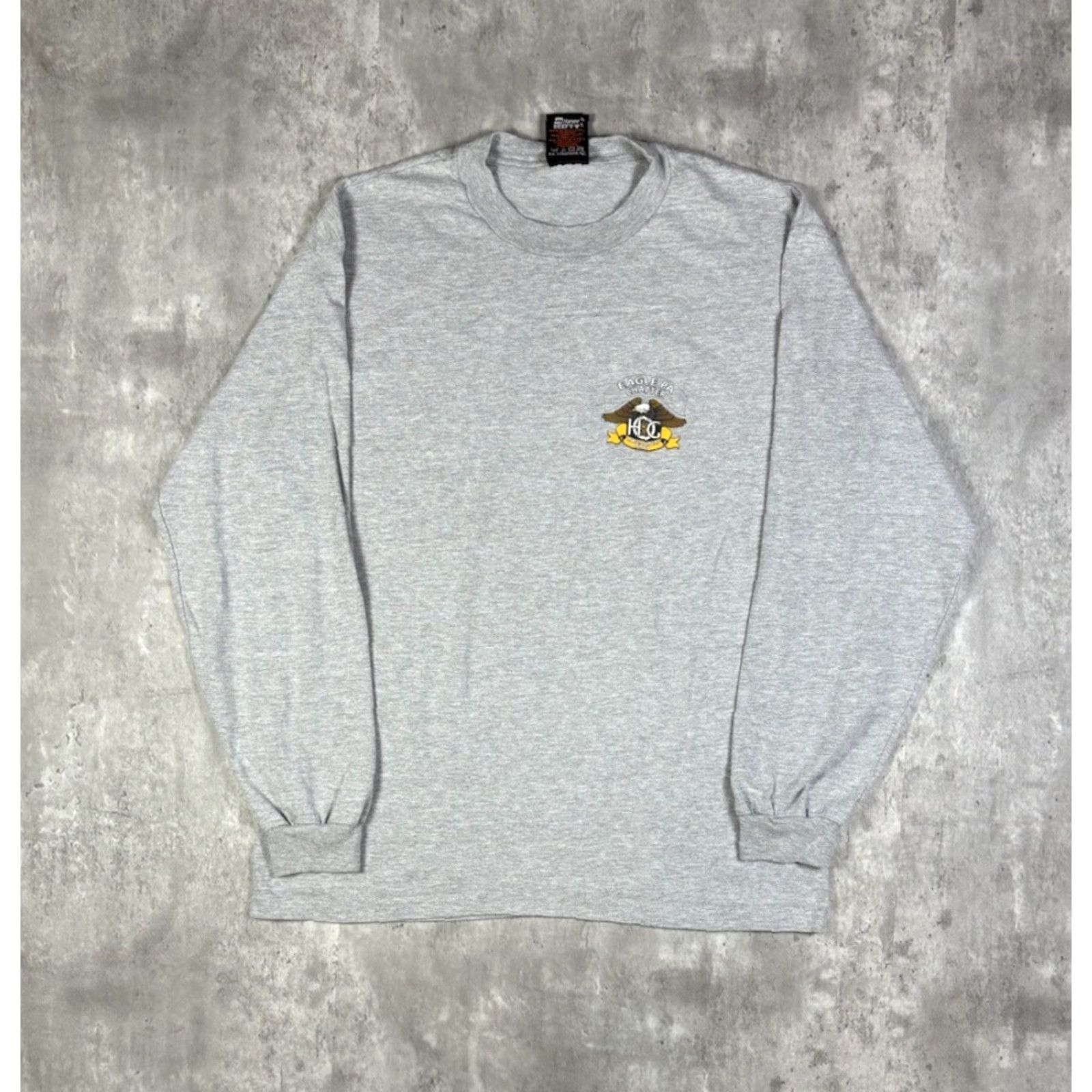 Harley Davidson VINTAGE Harley-Davidson T-Shirt Long Sleeve Biker 90s Gray L Men Crew Neck Cotton Graphic Print Size US L / EU 52-54 / 3 - 3 Thumbnail