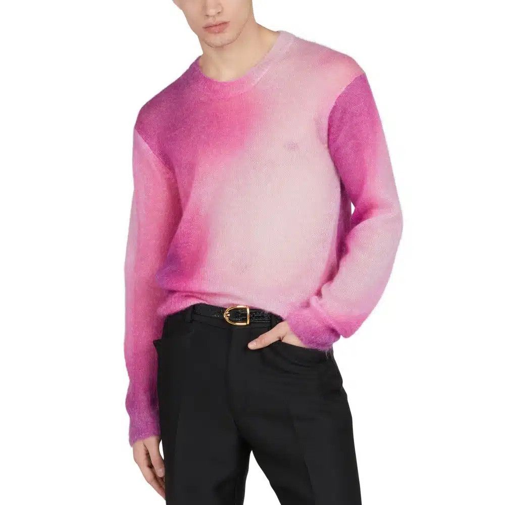 Tom Ford o1loc1c0625 KCL020 Mohair Blend Crewneck Sweater Multicolor Size US M / EU 48-50 / 2 - 2 Thumbnail