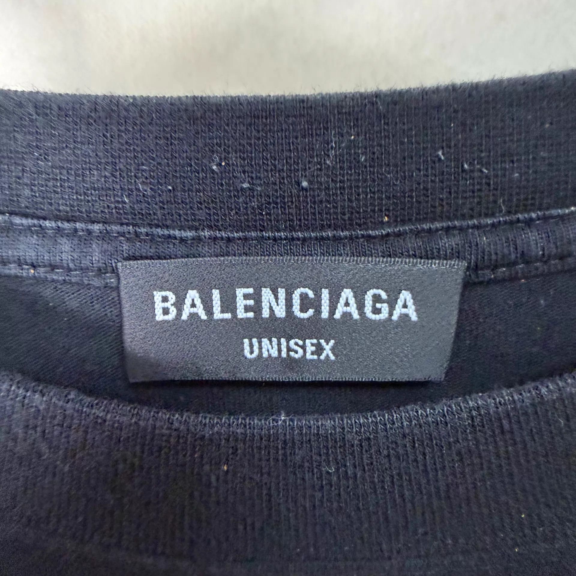 Balenciaga Balenciaga FW21 Logo Print Crew SS Tee Black L Unisex Size L / US 10 / IT 46 - 4 Thumbnail