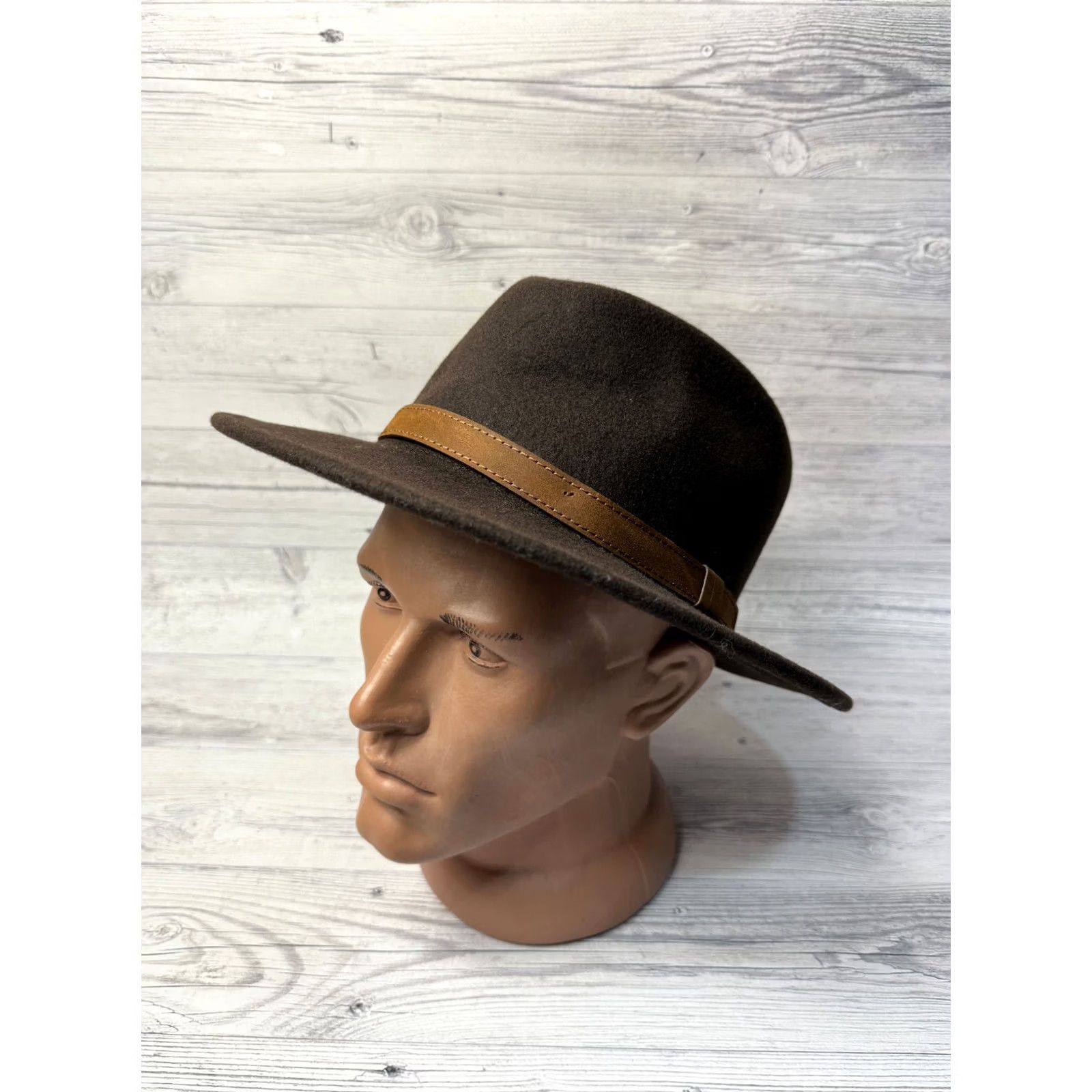 Vintage Alan Paine Country collection Ricufel Wool Brown Fedora Hat mens size S/54cm Size ONE SIZE - 2 Thumbnail