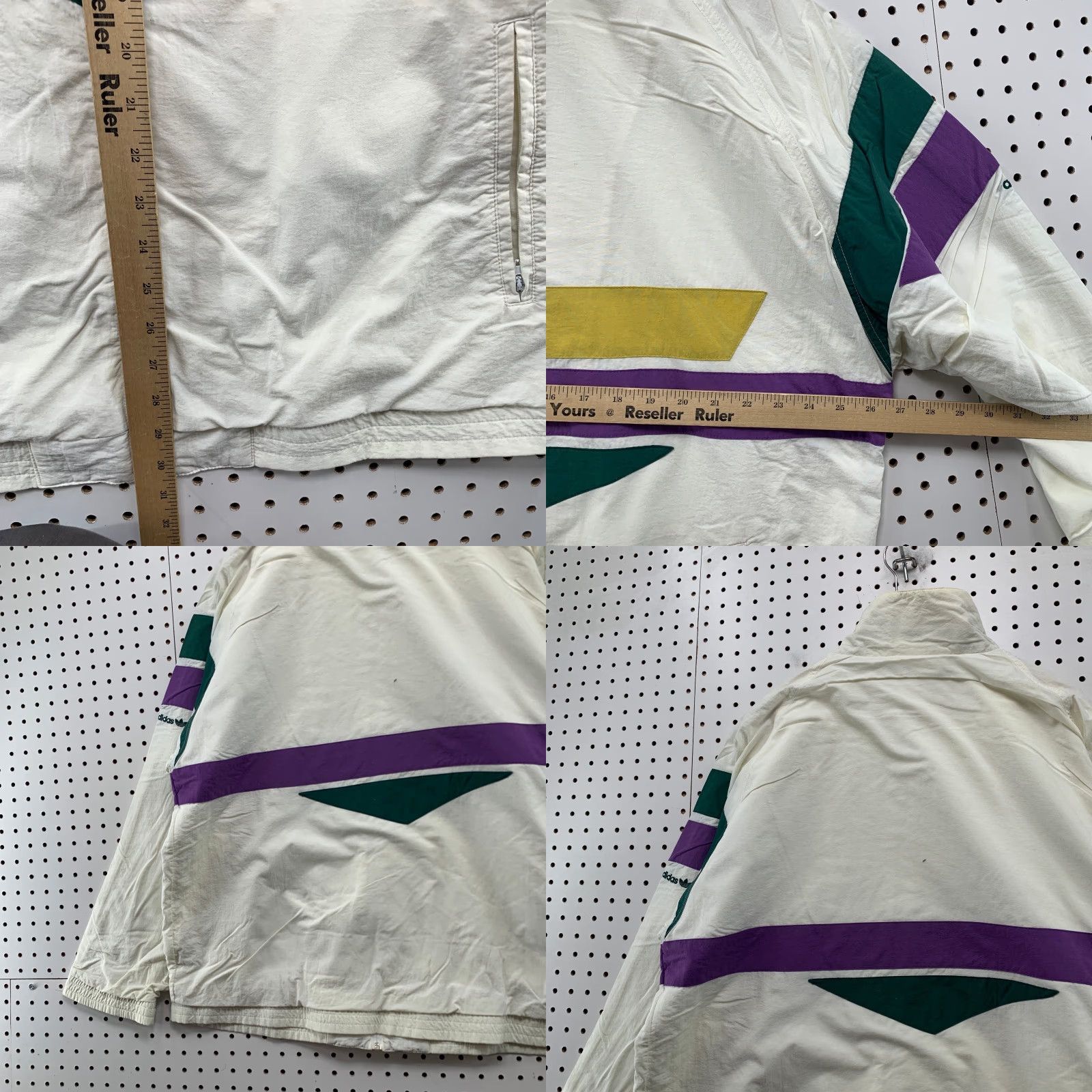 Adidas VINTAGE Adidas ATP Tour Windbreaker Jacket Mens XL Oversized White Purple Size US XL / EU 56 / 4 - 9 Thumbnail