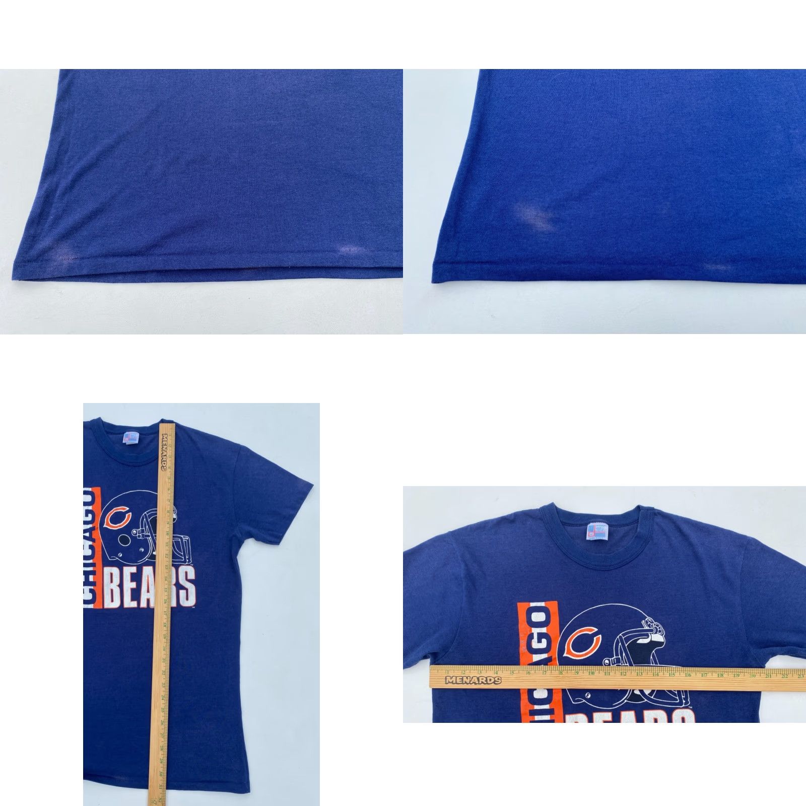 Vintage VINTAGE Chicago Bears T-Shirt by Garan Inc. Sz XLT Mens Blue 1975 70s Sports Graphic Print Size US XL / EU 56 / 4 - 8 Thumbnail