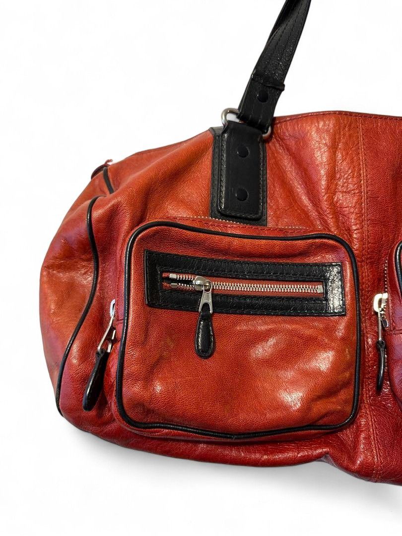 Balenciaga Balenciaga - Leather Handbag Shoulder Bag Red Bordeaux Size ONE SIZE - 4 Thumbnail