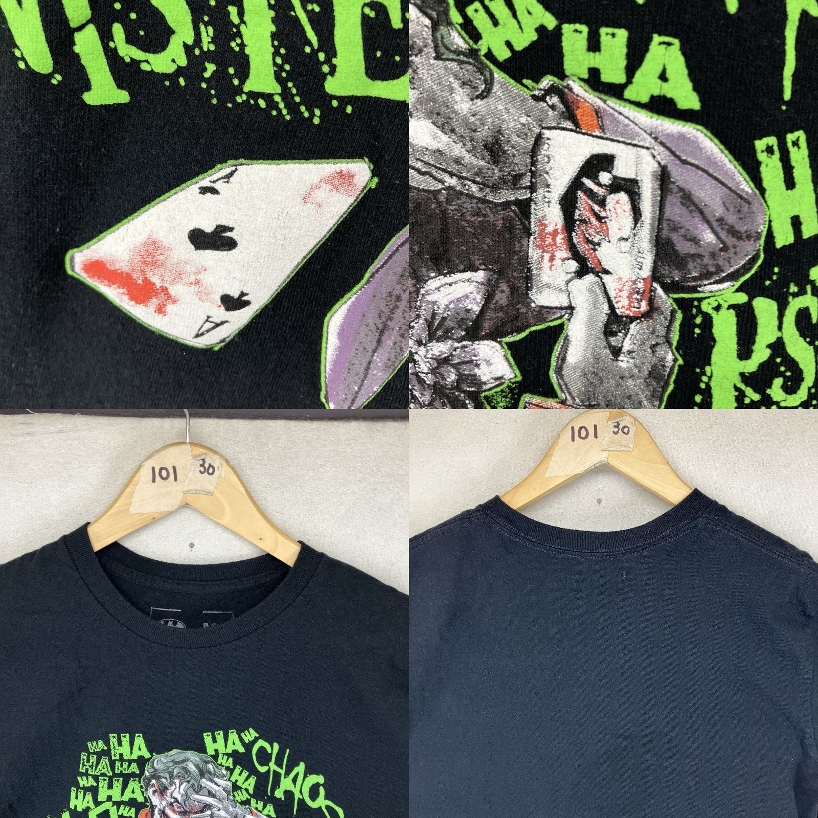 Twisted X DC Men T-Shirt Twisted Joker Batman Graphic Print Black Size M Crew Neck Short Sleeve Cotton Knit Logo Regular 2020s DC Universe Mens Size US M / EU 48-50 / 2 - 8 Thumbnail