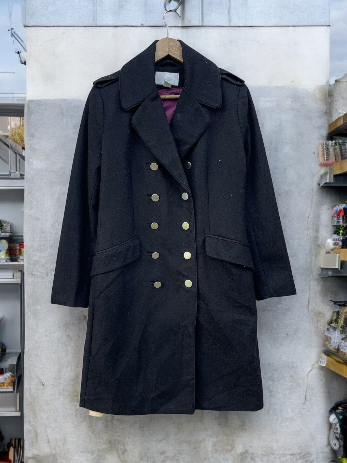 Designer × H&M × Japanese Brand H&M WOMEN'S WOOL BLEND DOUBLE BREASTED COAT/JACKET Size M / US 6-8 / IT 42-44 - 1 Thumbnail