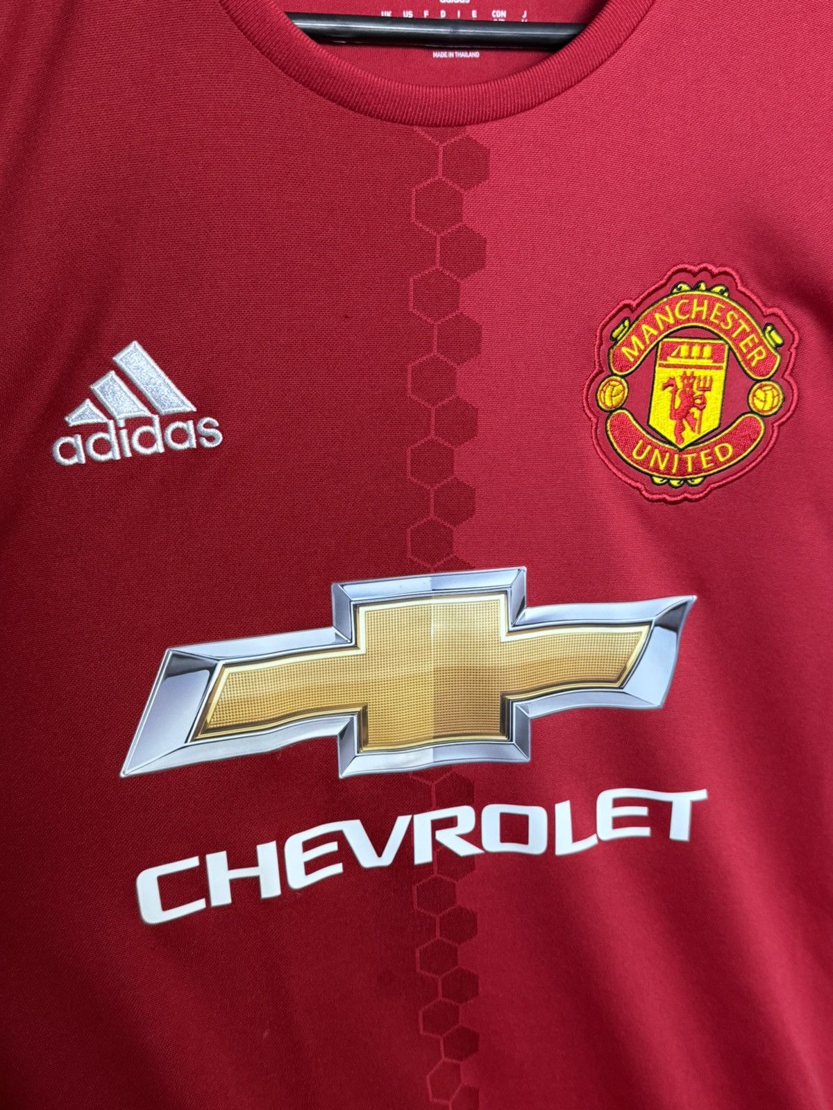 Adidas Manchester United 16/17 Home Football Long Sleeve Jersey Size US S / EU 44-46 / 1 - 3 Thumbnail