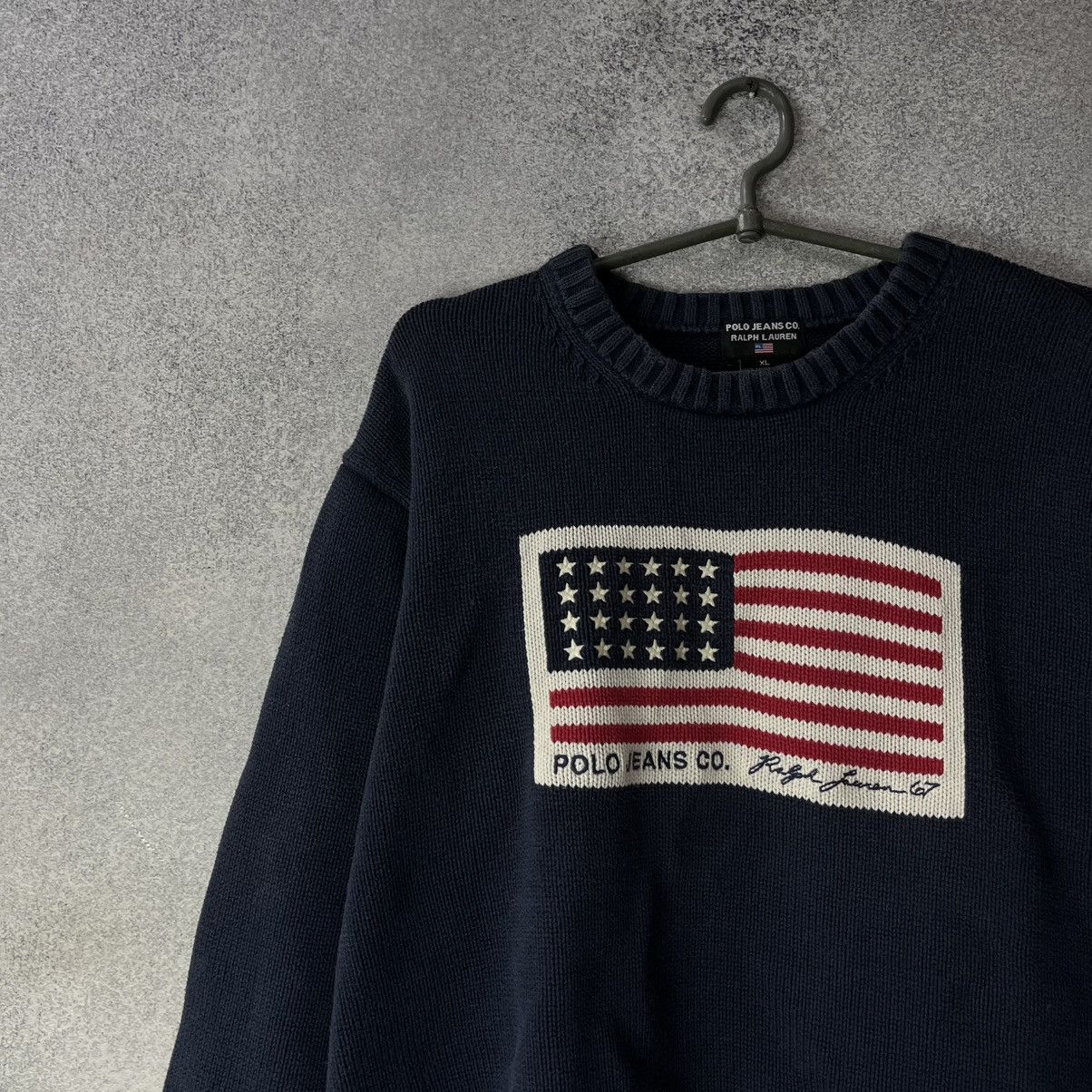 Polo Ralph Lauren Polo Ralph Lauren USA Flag Sweater Blue Size US XL / EU 56 / 4 - 3 Thumbnail