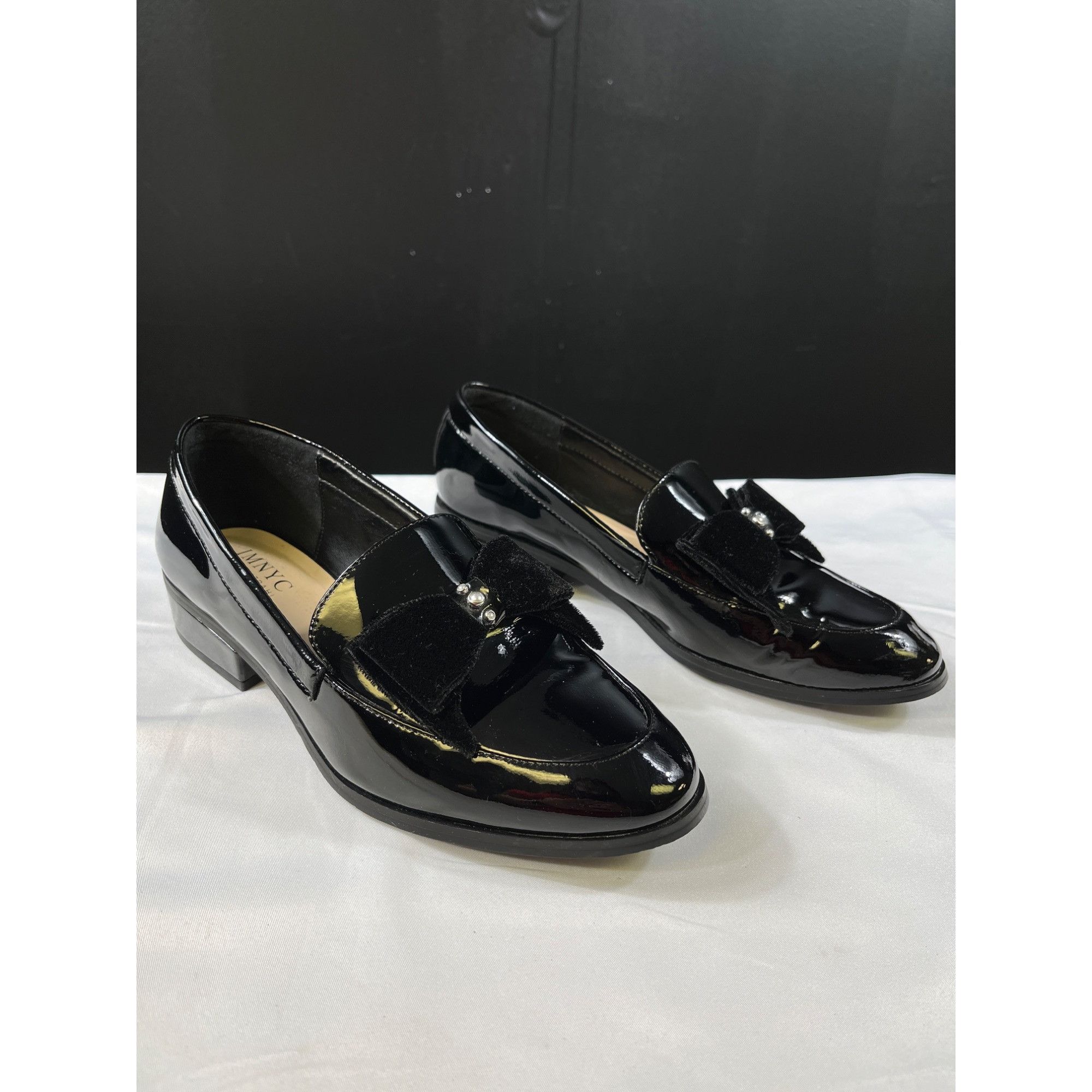 Isaac Mizrahi Isaac Mizrahi Womens Black Patent Leather Loafers With Velve Size US 7 / IT 37 - 4 Thumbnail