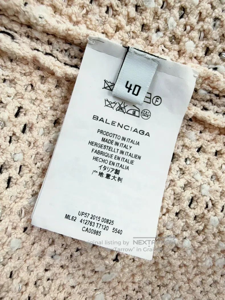 Balenciaga Balenciaga Pink Mixed Color Knitted Long Sleeve Shirt Size S / US 4 / IT 40 - 5 Thumbnail
