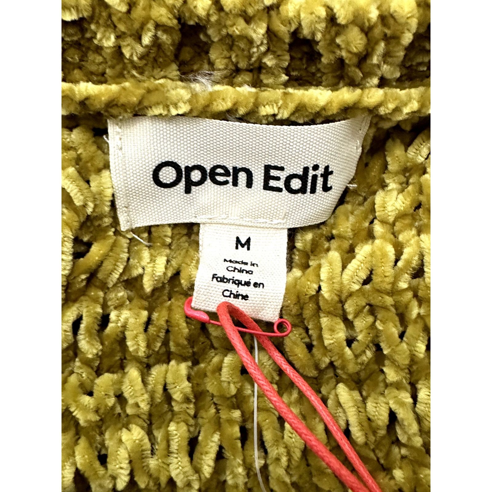 Other Open Edit Sweater Short Sleeve Crop Green Gold W Medium NWT Size M / US 6-8 / IT 42-44 - 9 Thumbnail