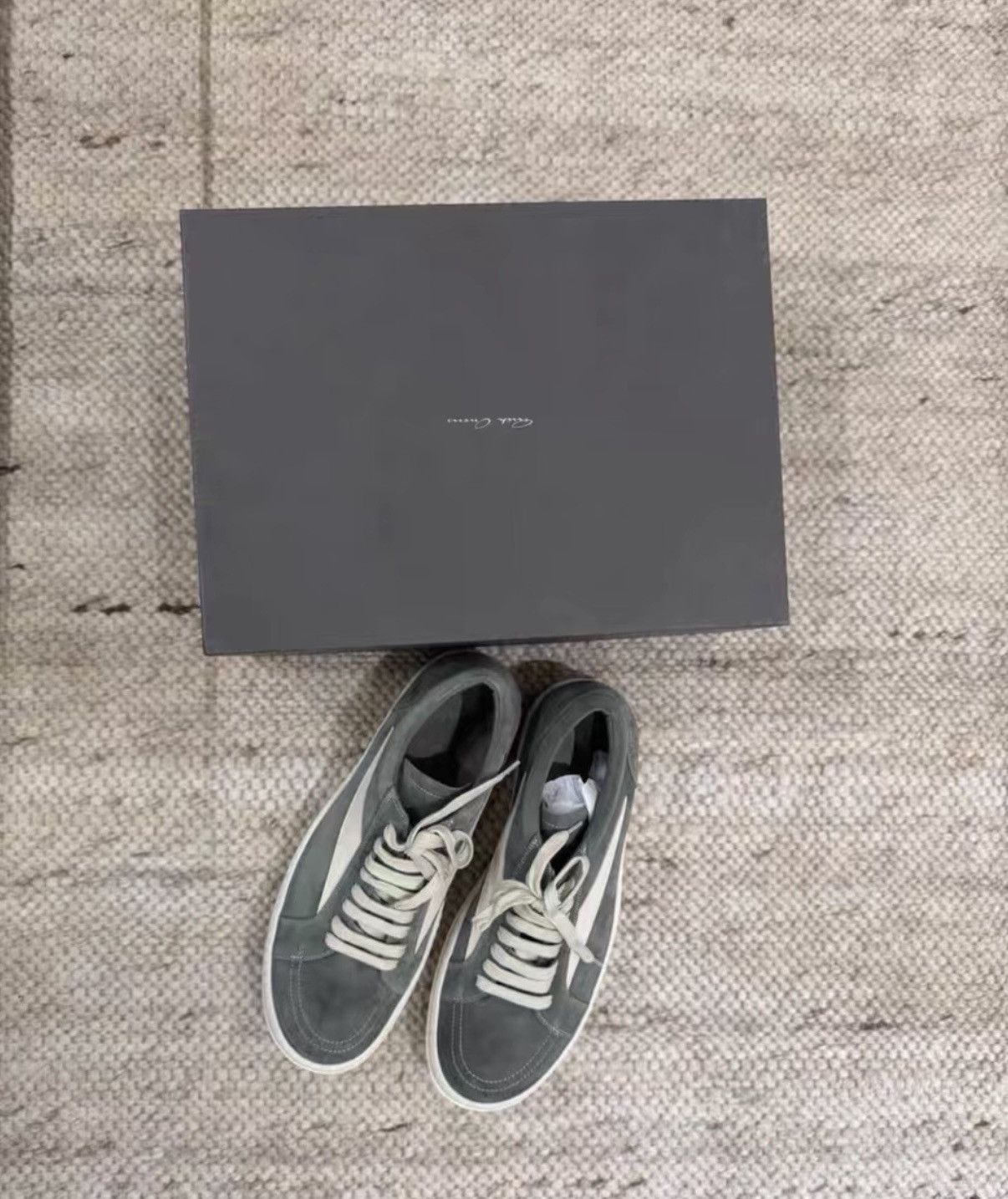 Rick Owens Rick Owens DRKSHDW green canvas low-top Size US 7 / IT 37 - 8 Thumbnail