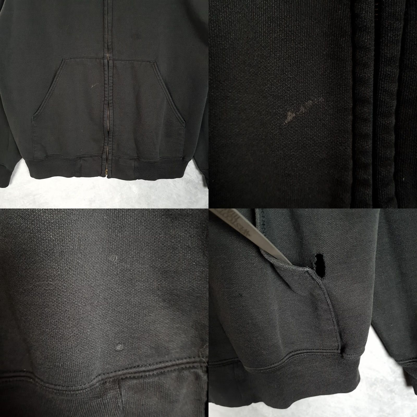 Carhartt VINTAGE Carhartt Hoodie Mens Large Black Full Zip Sweatshirt Workwear Size US L / EU 52-54 / 3 - 8 Thumbnail