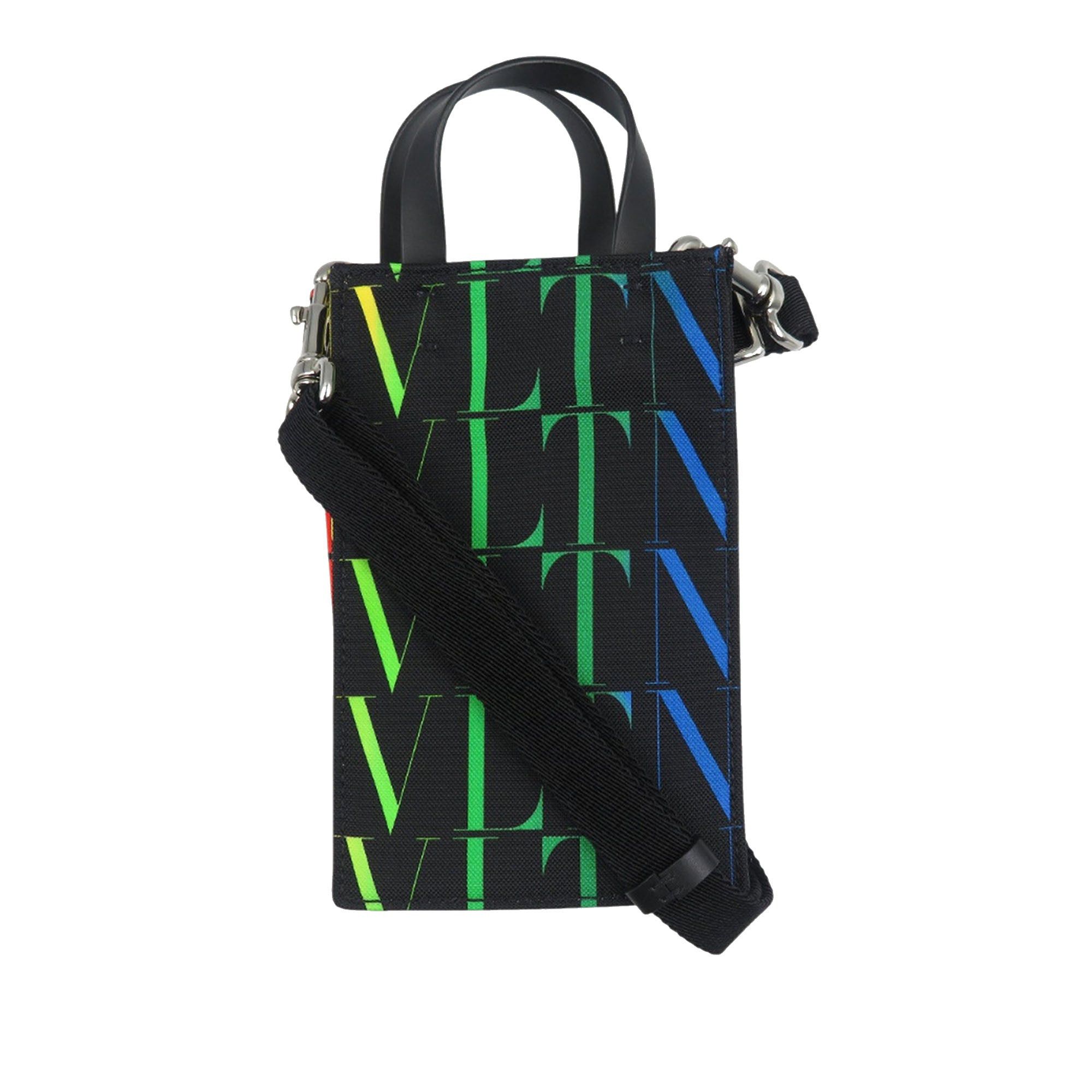 Valentino Canvas Vltn Satchel in Black, Women's