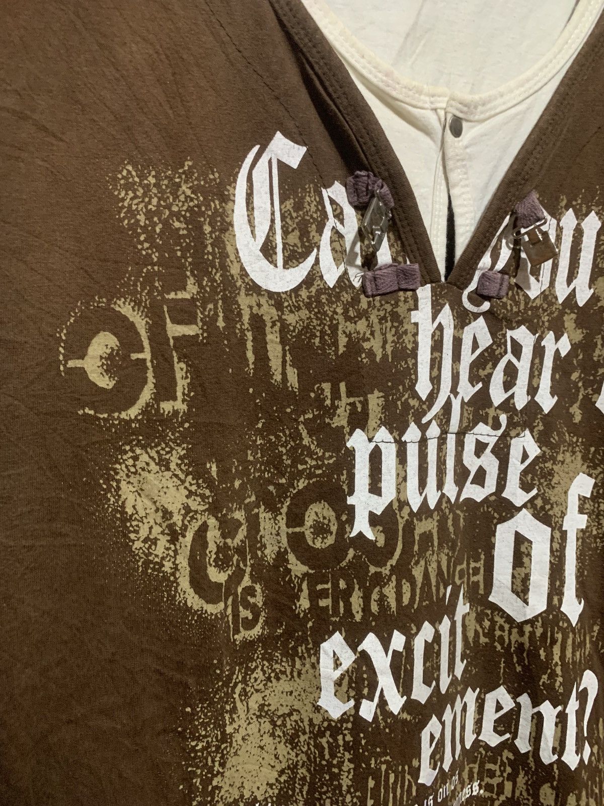 If Six Was Nine Japanese Poem LongSlevee Double Layer Raf Simons Style Tee Size US M / EU 48-50 / 2 - 10 Thumbnail