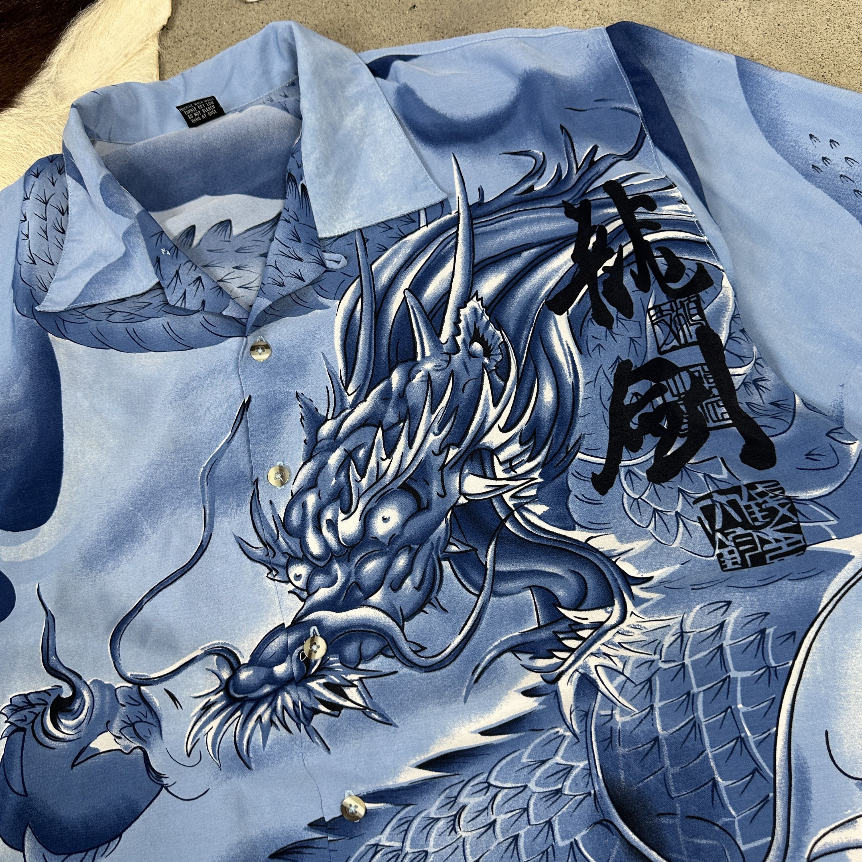 Vintage Vintage Hip-Hop Skater Dragon Y2K Printed Summer Shirt Size US M / EU 48-50 / 2 - 2 Thumbnail
