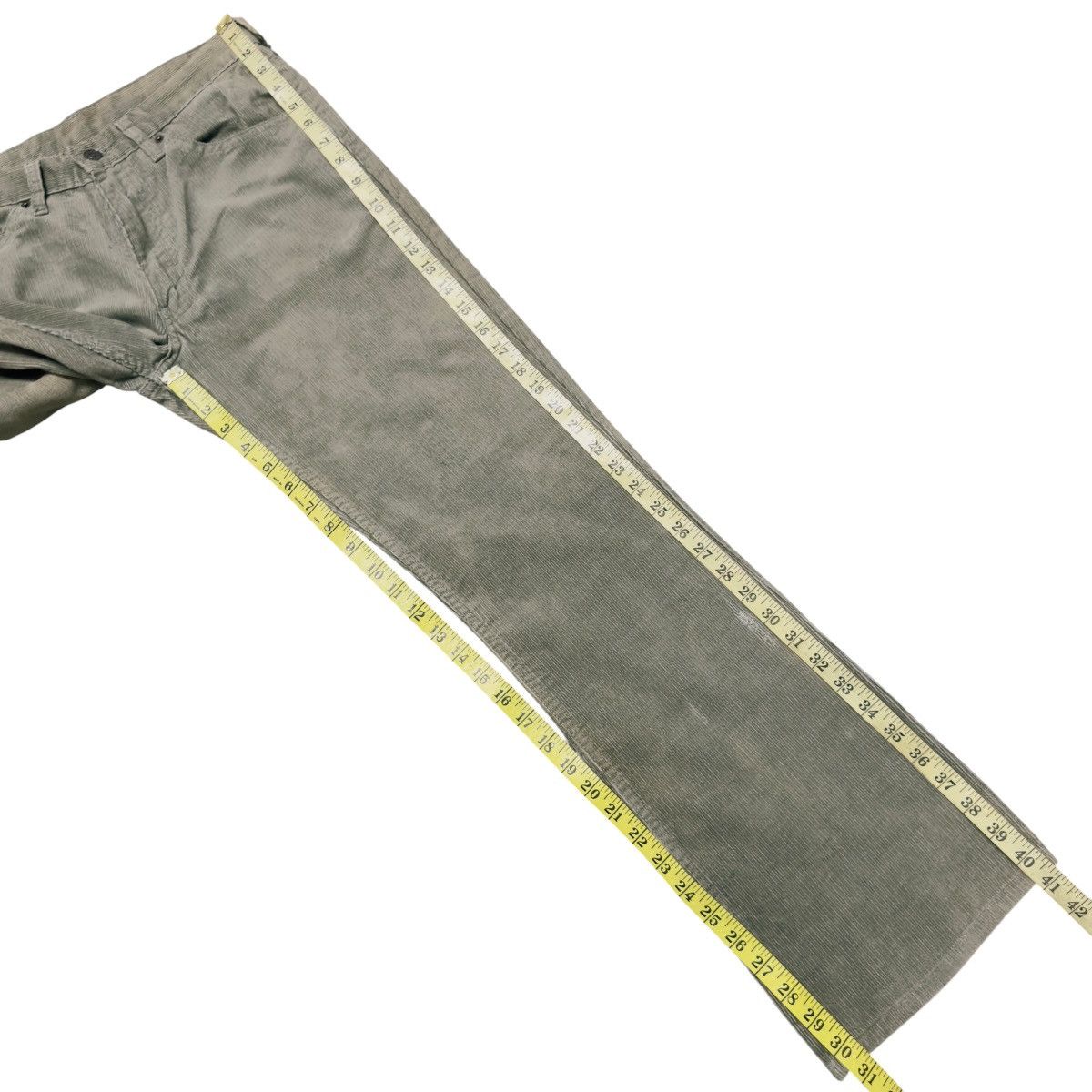 Levi's Vintage Levis 517 Green Corduroy Flare Jeans Hedi Slimane Size US 30 / EU 46 - 17 Thumbnail