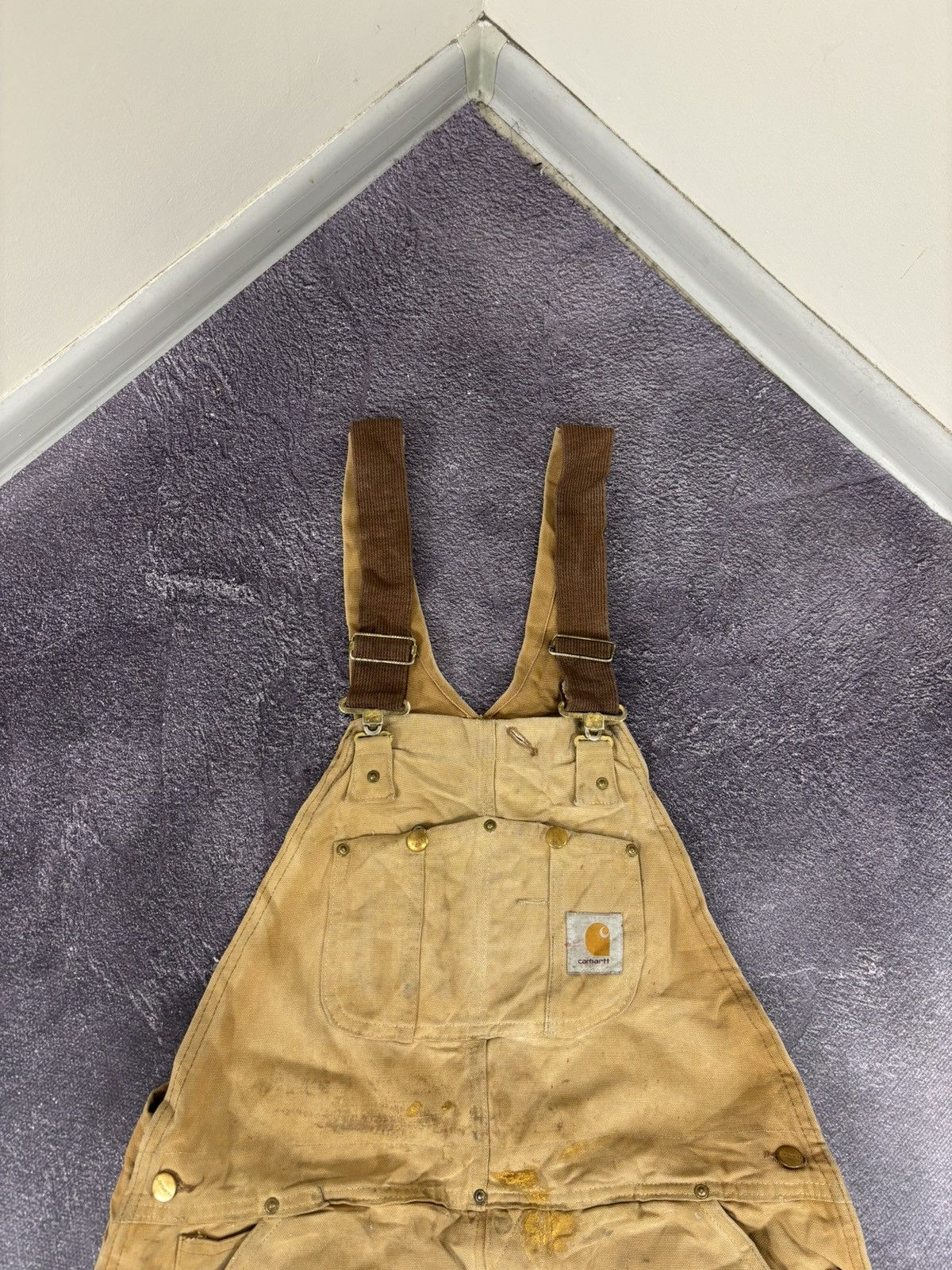 Carhartt Vintage 90s Carhartt Double Knee USA Work Dungaree Overall Size US 34 / EU 50 - 15 Thumbnail