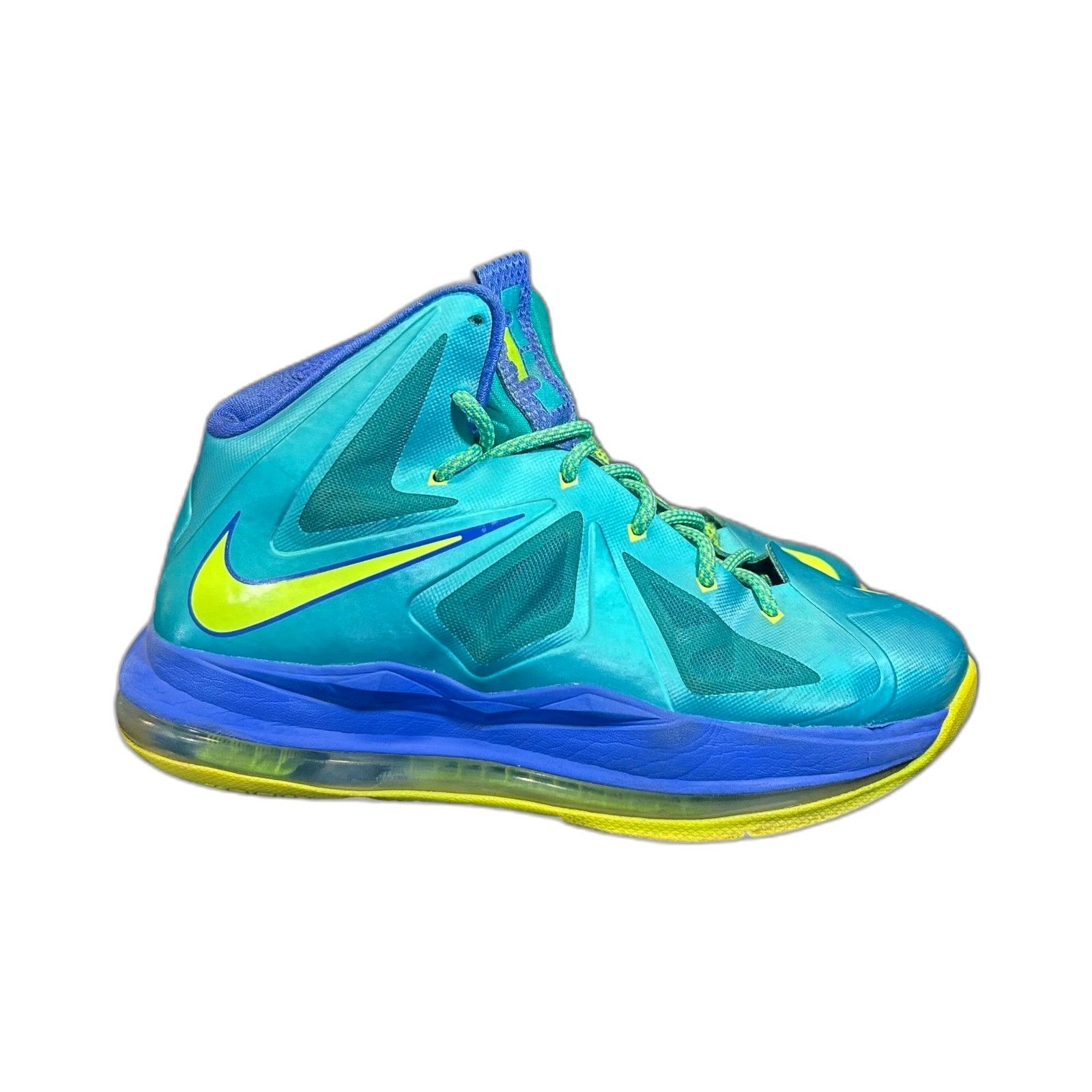 Nike Nike Lebron X 10 Turquoise Volt Size 6.5Y 543564 304 Size US XXS / EU 40 - 1 Thumbnail