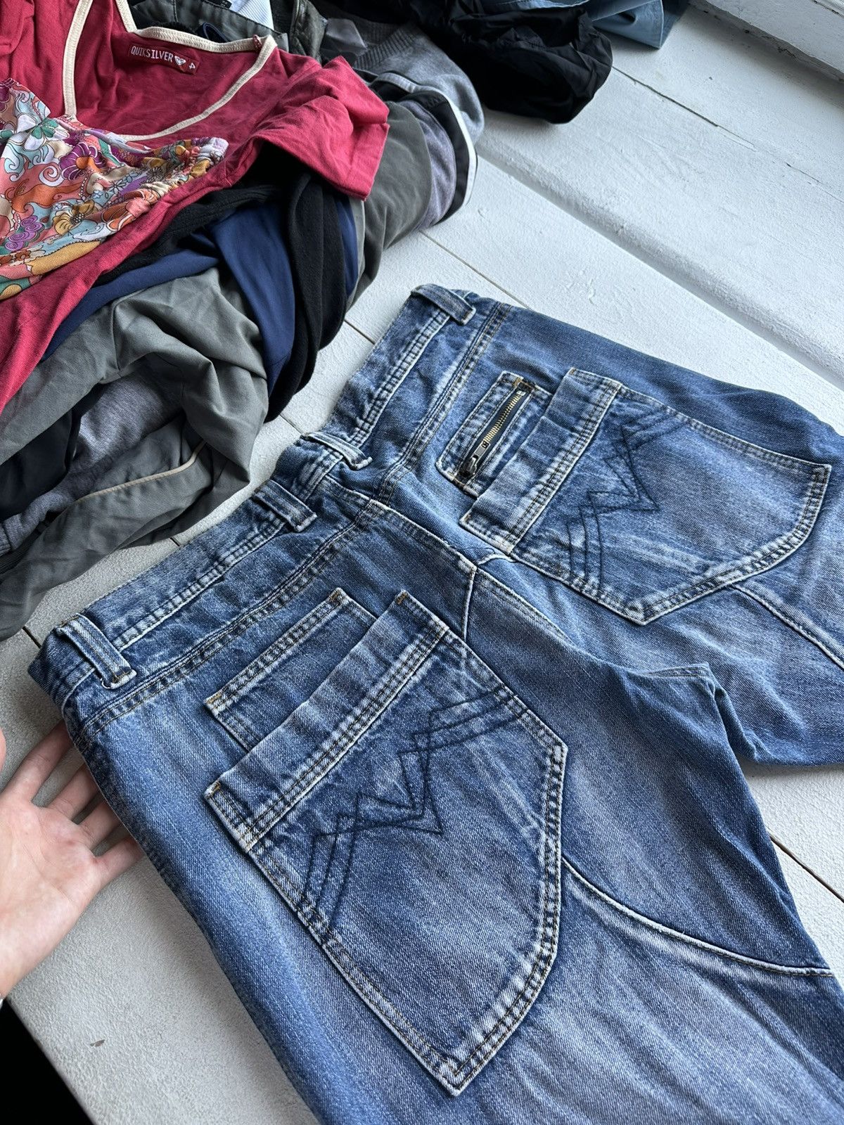 Other 🚨RARE 90s MULTIPOCKET Stone Wash Blue Denim Jeans Mens 34 Size US 38 / EU 54 - 8 Thumbnail