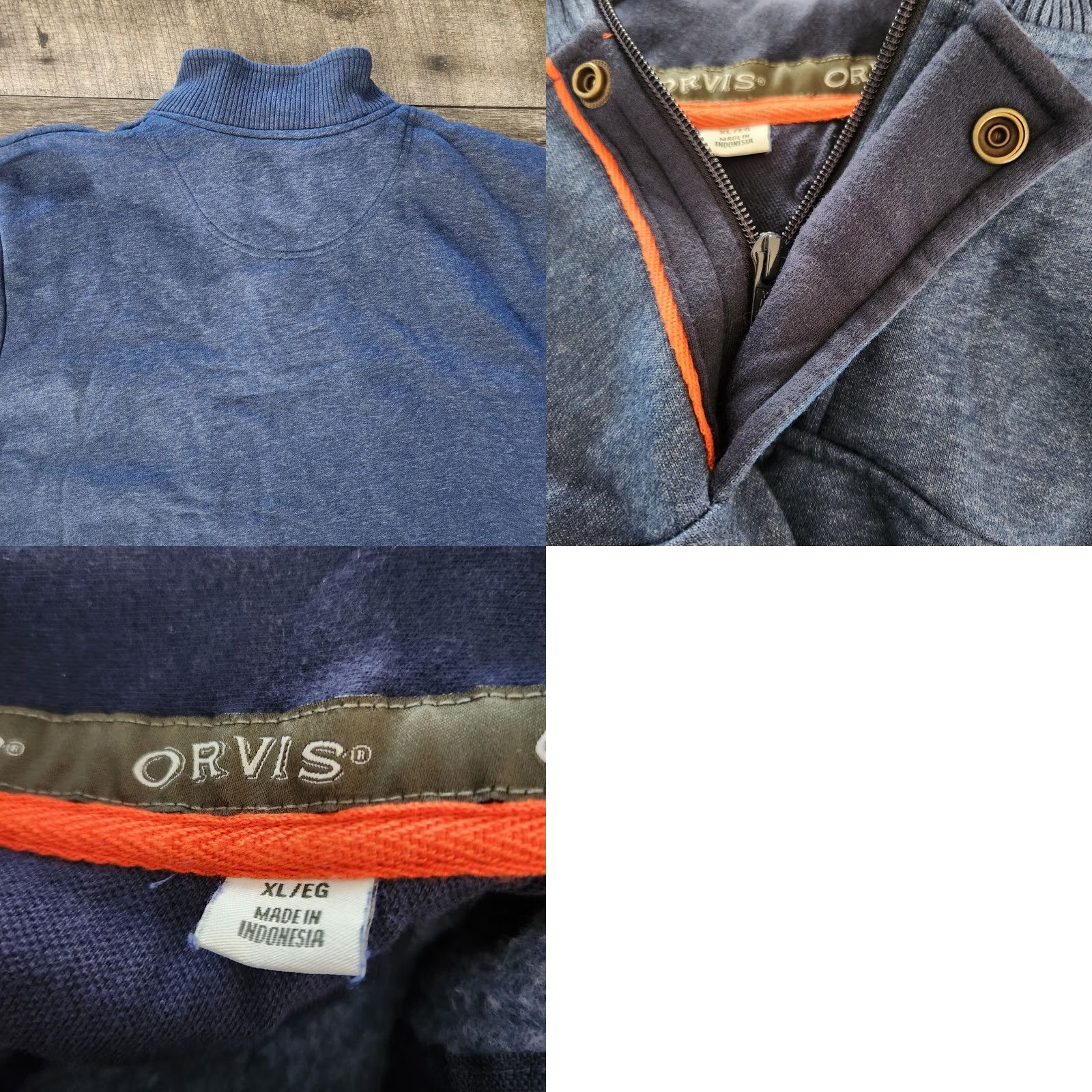 Orvis VINTAGE Orvis Fleece 1/4 Zip Snap Pullover Sweatshirt Mens XL Blue Fishing Sweater Pockets Mock Neck 1/4 Zip Lined Pocket Outdoor Classic 90s Size US XL / EU 56 / 4 - 8 Thumbnail