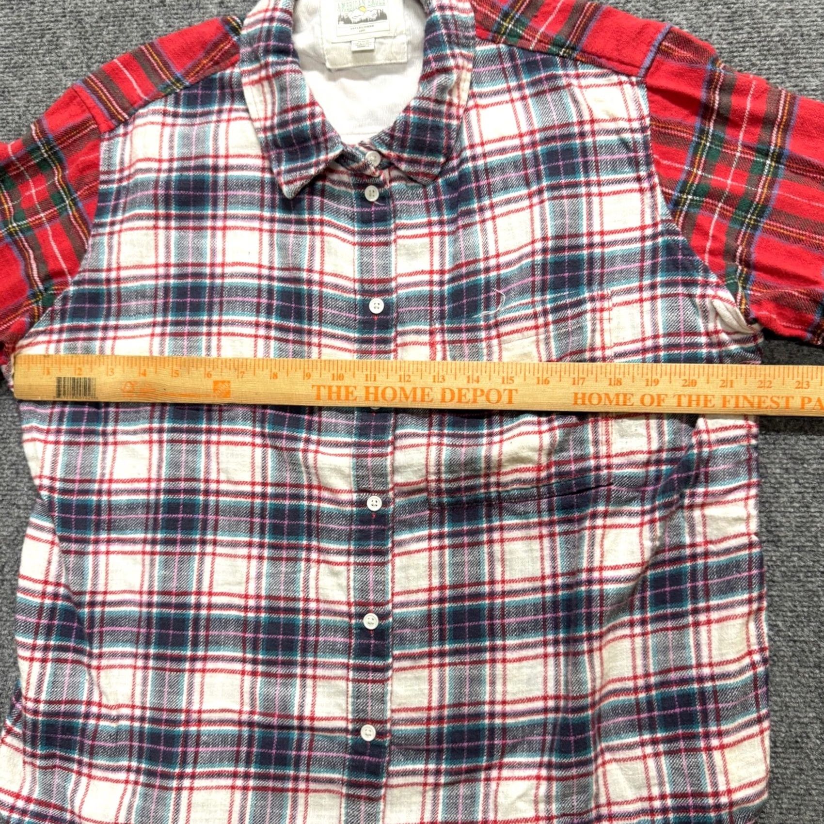 American Eagle Outfitters American Eagle Outfitters Dress Shirt Men M Button Up Plaid Cotton Multicolor Size 40R - 5 Thumbnail