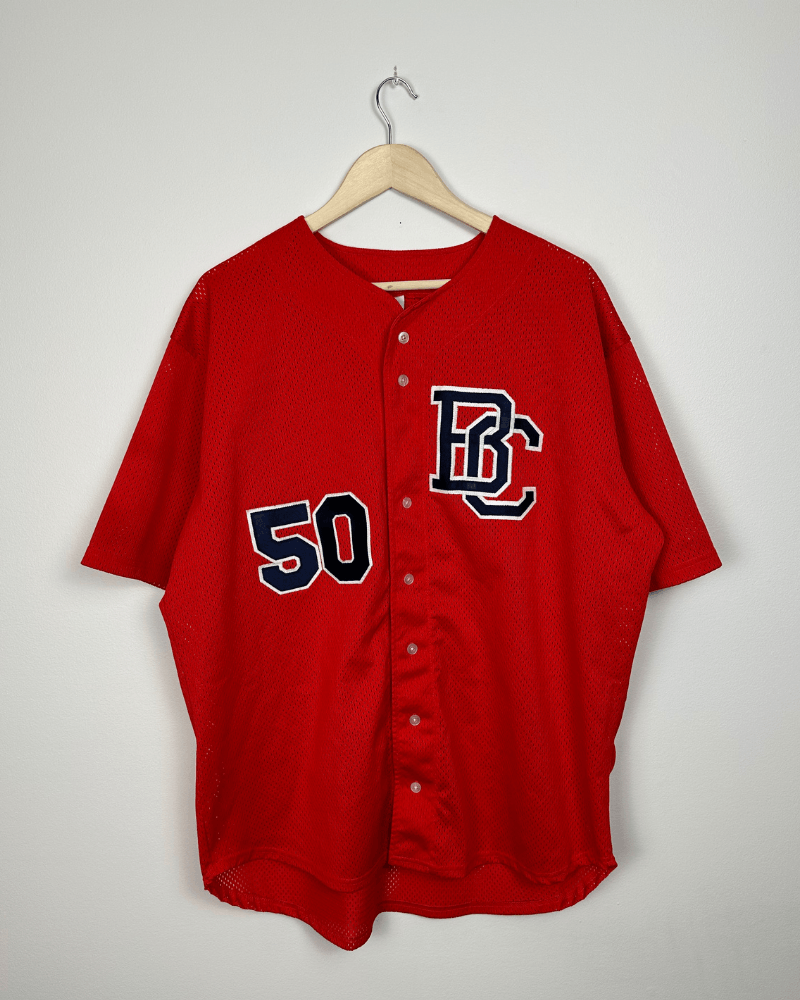 Vintage Vintage BC British Columbia #50 Red Baseball Jersey Size XL Size US XL / EU 56 / 4 - 2 Thumbnail