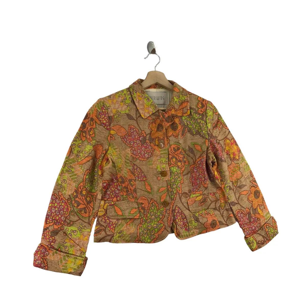 Vintage Vintage 90’ SWIN SWING Floral Fauna Paisley Cupra Jacket Coa Size S / US 4 / IT 40 - 5 Thumbnail