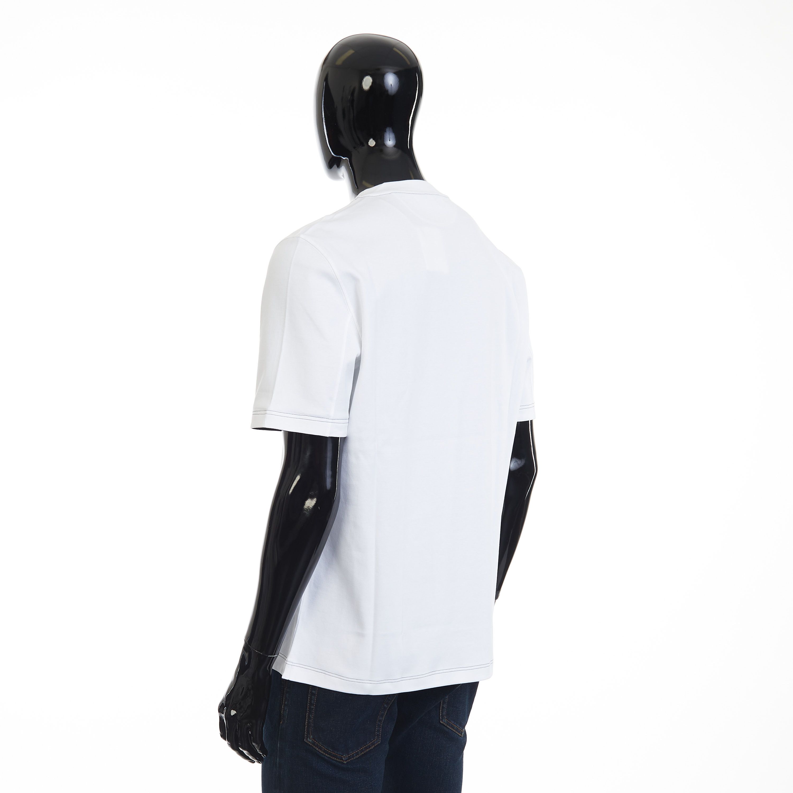 Brunello Cucinelli White Crew Neck T-shirt - Short-sleeve, Cotton Interlock Size US XL / EU 56 / 4 - 5 Thumbnail
