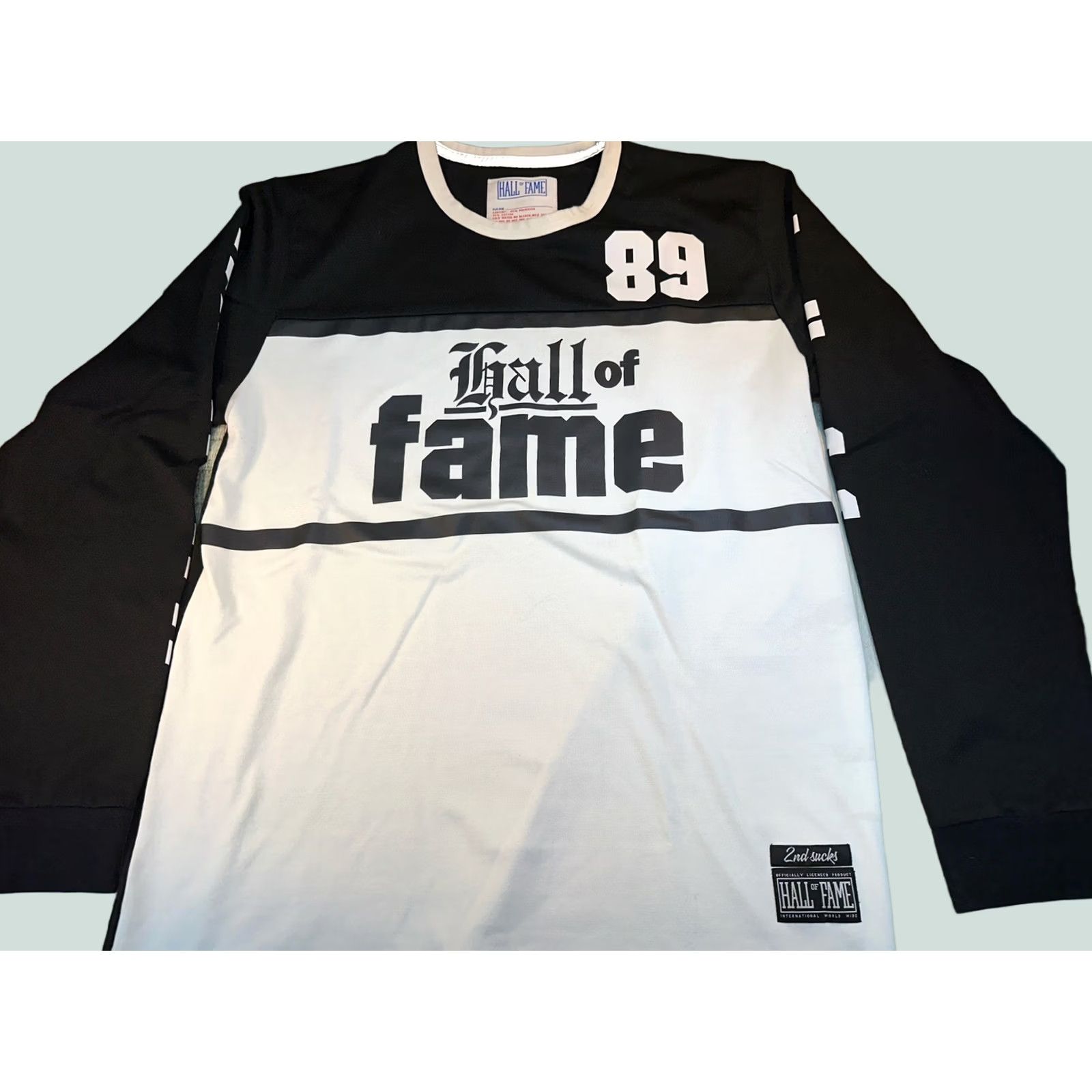Vintage VINTAGE Men’s Hall of Fame 2nd Sucks Long Sleeve XL Black T-Shirt Mens XL Long Sleeve Fame Brand Shirt Size US XL / EU 56 / 4 - 1 Thumbnail