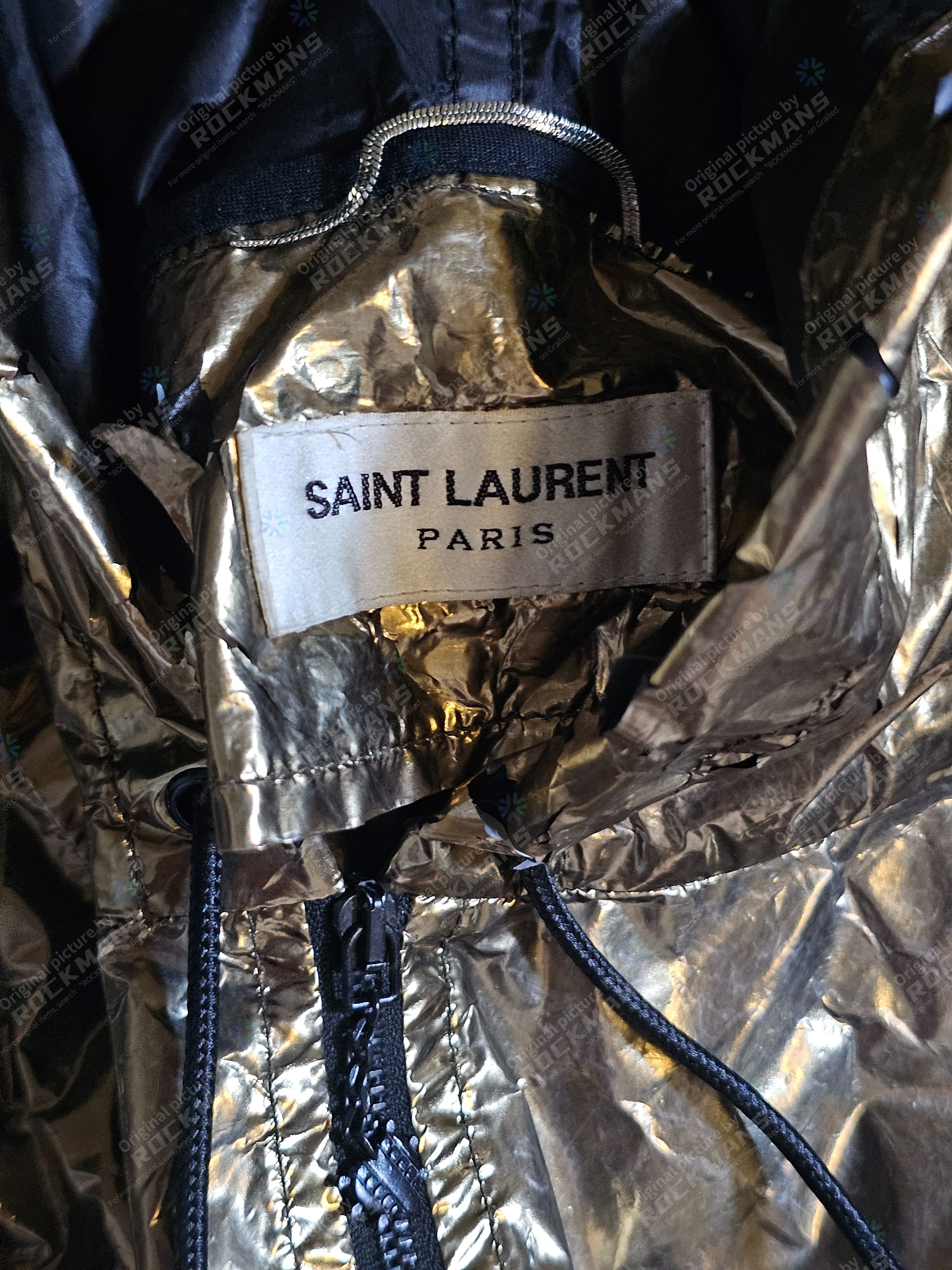 Saint Laurent Paris Saint Laurent gold Nylon Doré Capuche Anorak Jacket 46 Size US S / EU 44-46 / 1 - 6 Thumbnail