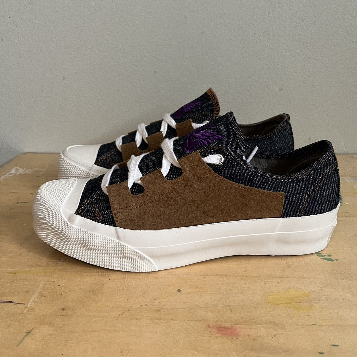 Needles SS22 9 oz. Denim Suede Ghillie Sneaker Size US 8.5 / EU 41-42 - 1 Thumbnail