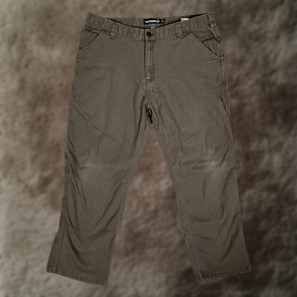 Vintage VINTAGE? No, Wolverine Carpenter Work Brown Pants Canvas Size 40x30 Workwear Grunge (Men) 5-Pocket Logo Flat Front Straight Leg Cotton Canvas Jeans Size US 40 / EU 56 - 1 Thumbnail