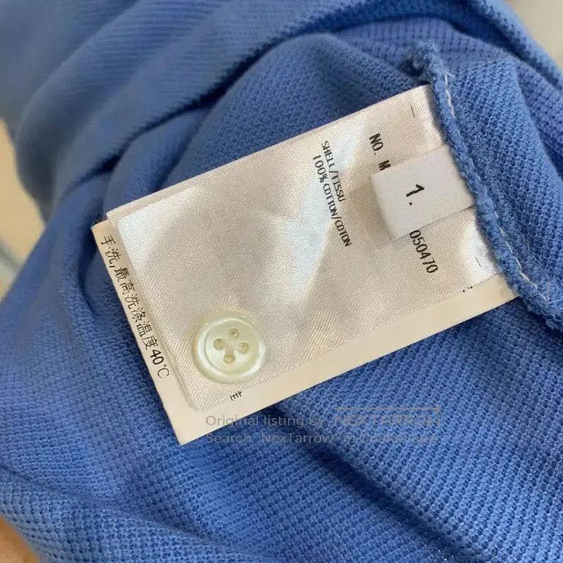 Thom Browne Thom Browne Blue Cotton Short Sleeve Polo . Size US M / EU 48-50 / 2 - 6 Thumbnail