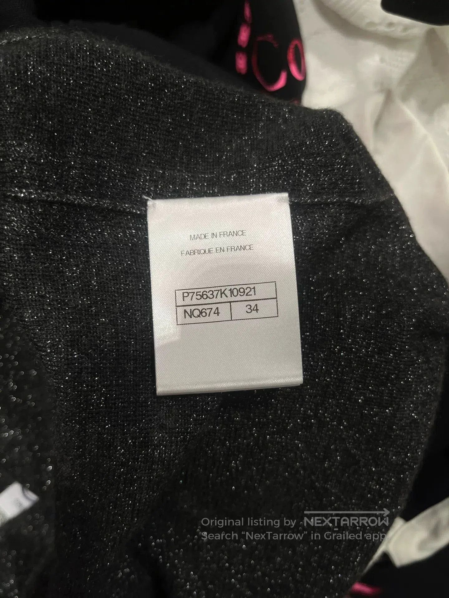 Chanel Chanel 23B Black Gray V-Neck Dress. Size US XS / EU 42 / 0 - 5 Thumbnail