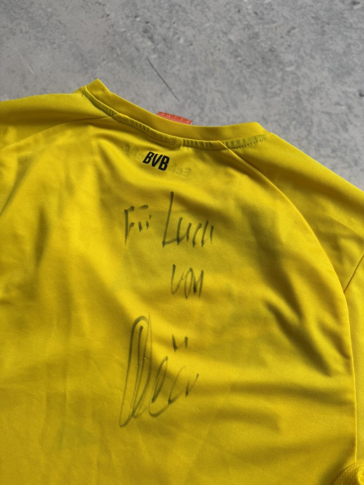 Vintage BVB YELLOW Puma soccer jersey Evonik rare tee Size US L / EU 52-54 / 3 - 8 Thumbnail