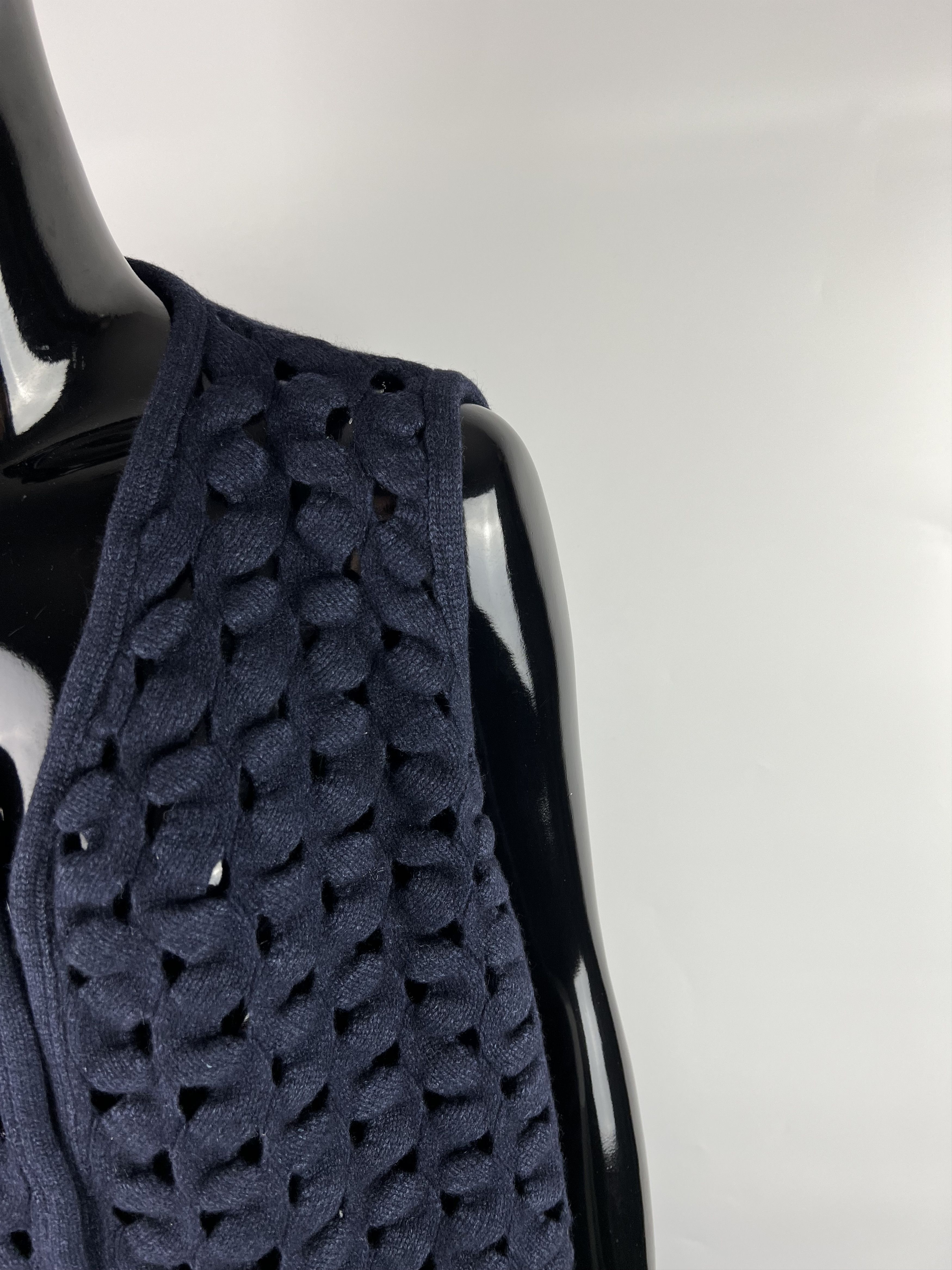 Les Copains × Vintage Les Copains Vintage Wool Silk Cashmere Knit Vest Size IT46 Size L / US 10 / IT 46 - 7 Thumbnail